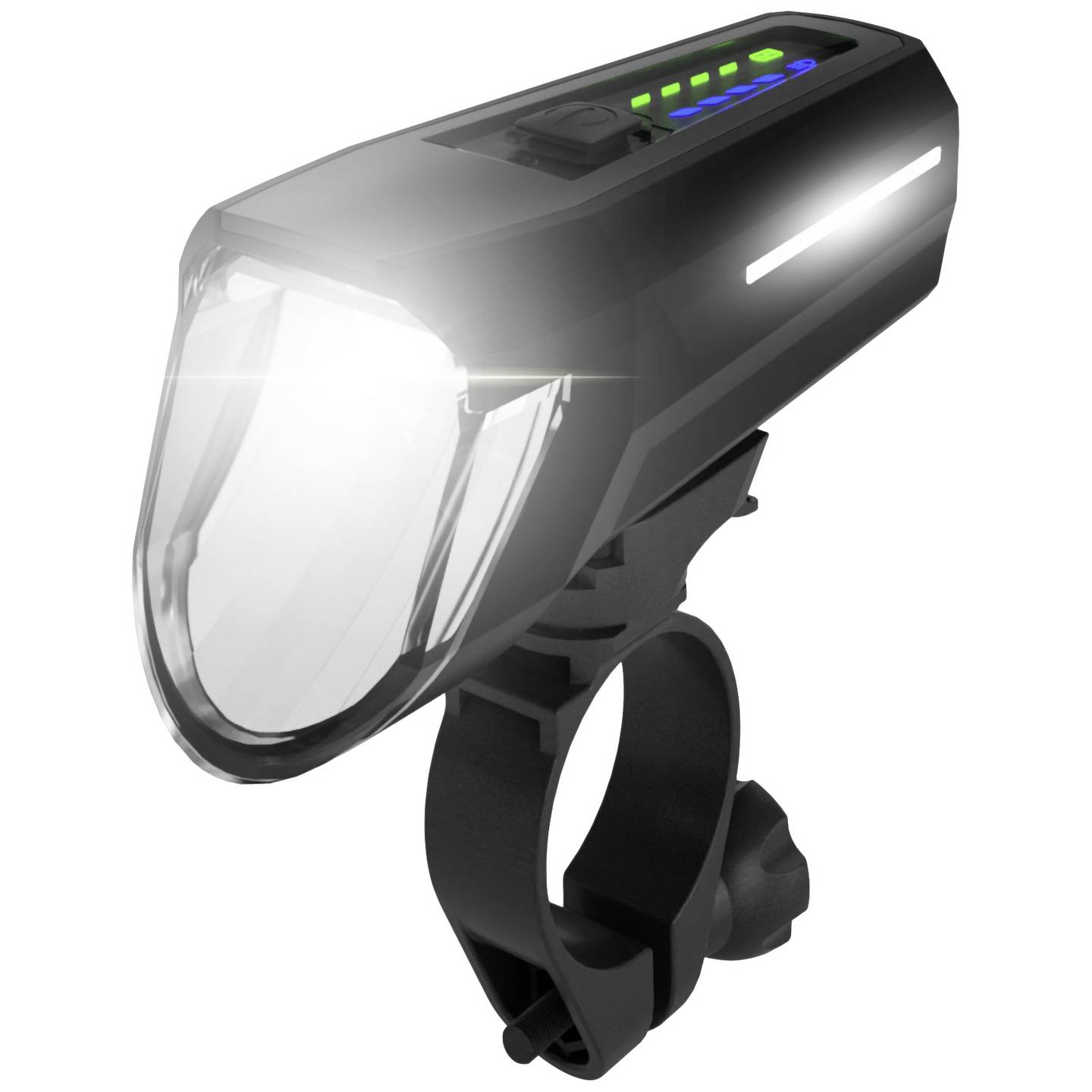 FISCHER Fahrrad-Scheinwerfer LED 110 Lux akkubetrieben Universalhalterung - 4017566007790