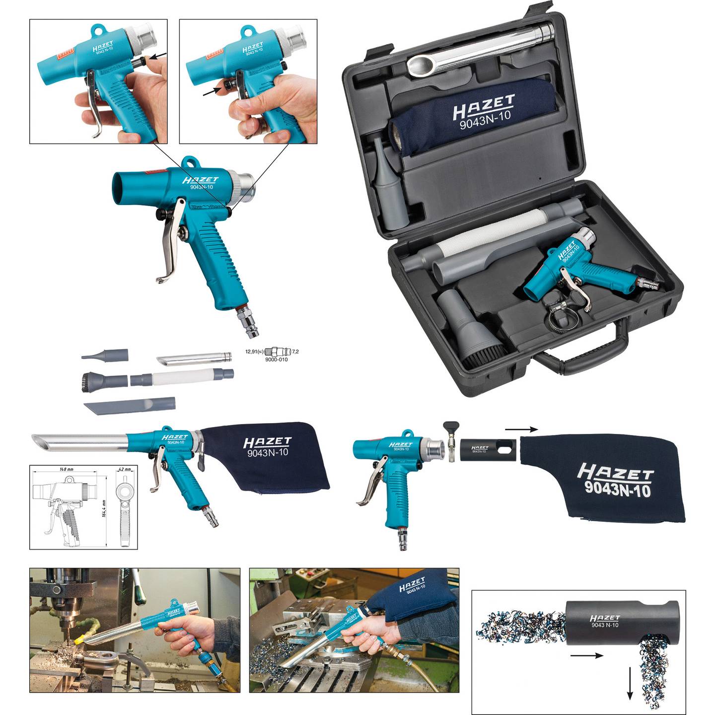 Hazet Druckluft-Ausblaspistole 10.34 bar - 4000896198382