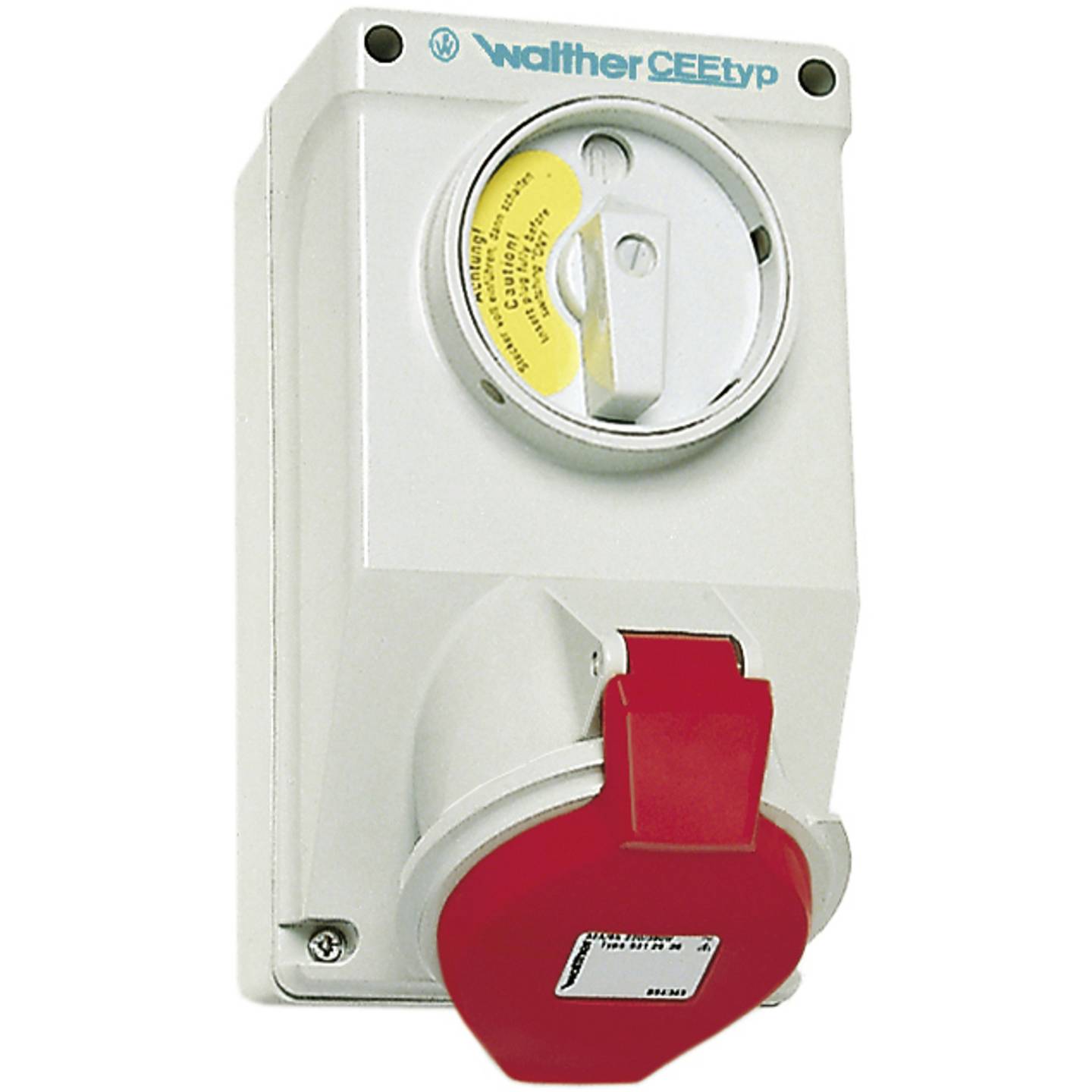 Walther AT110 CEE Wandsteckdose 16A 5polig 400V mit Ausschalter - 4015609262717