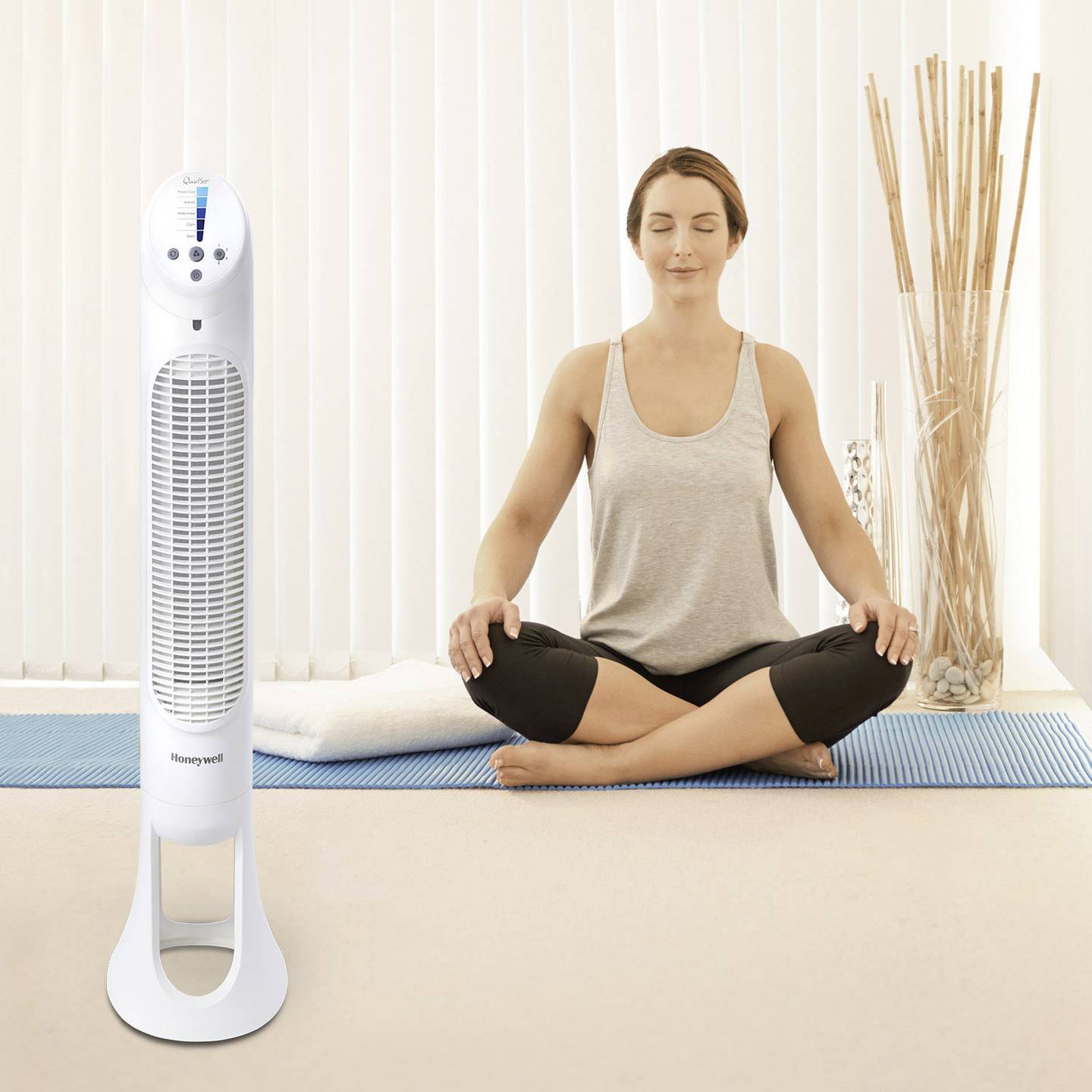 Honeywell Turmventilator HYF260E4 23W Dimmbar Fernbedienung Oszillieren Weiß - 4022167402608
