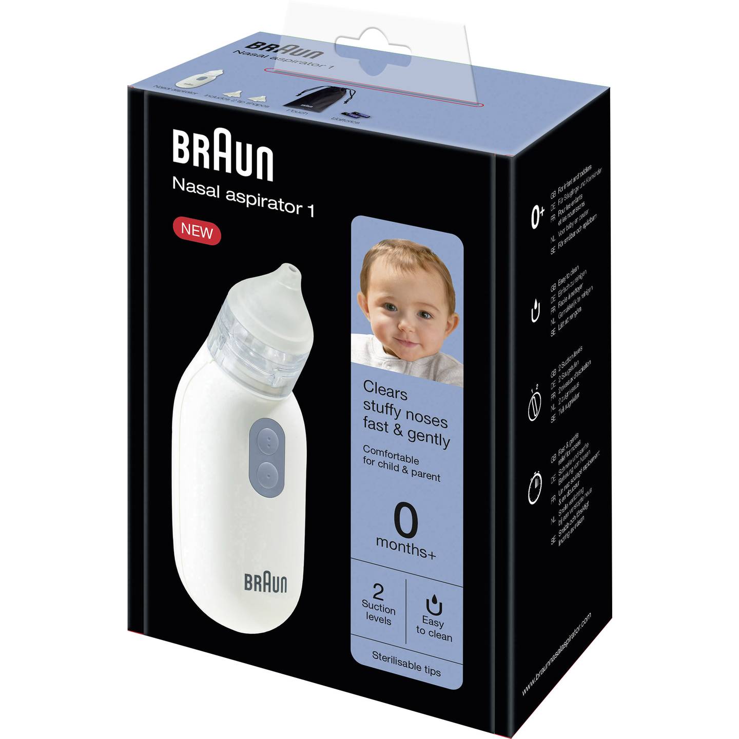 Braun Baby-Nasensauger Nasal aspirator BNA100EU batteriebetrieben 300g leicht - 4022167001016