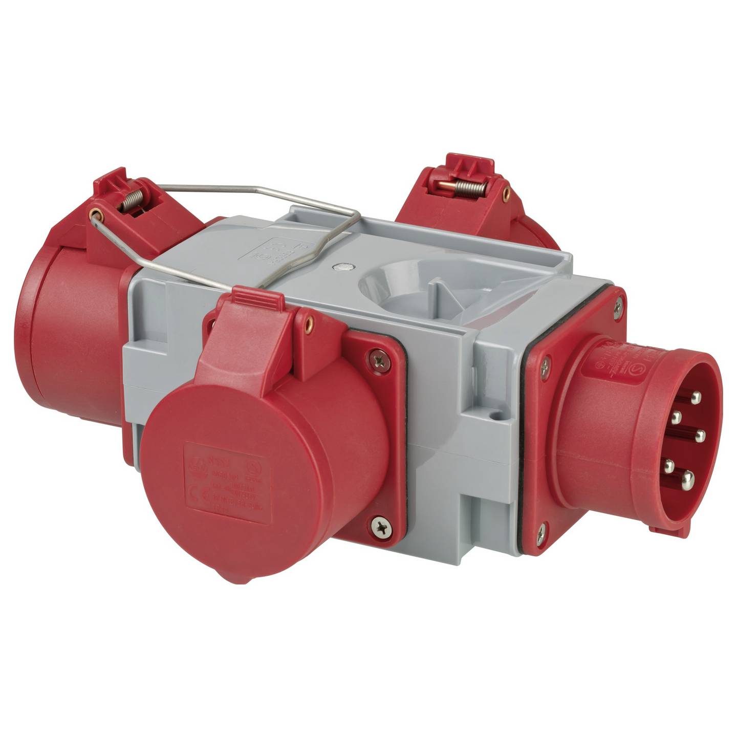 Brennenstuhl CEE Stromverteiler 400V 16A IP44 1 CEE Kupplung 3 Steckdosen 780g - 4007123285846