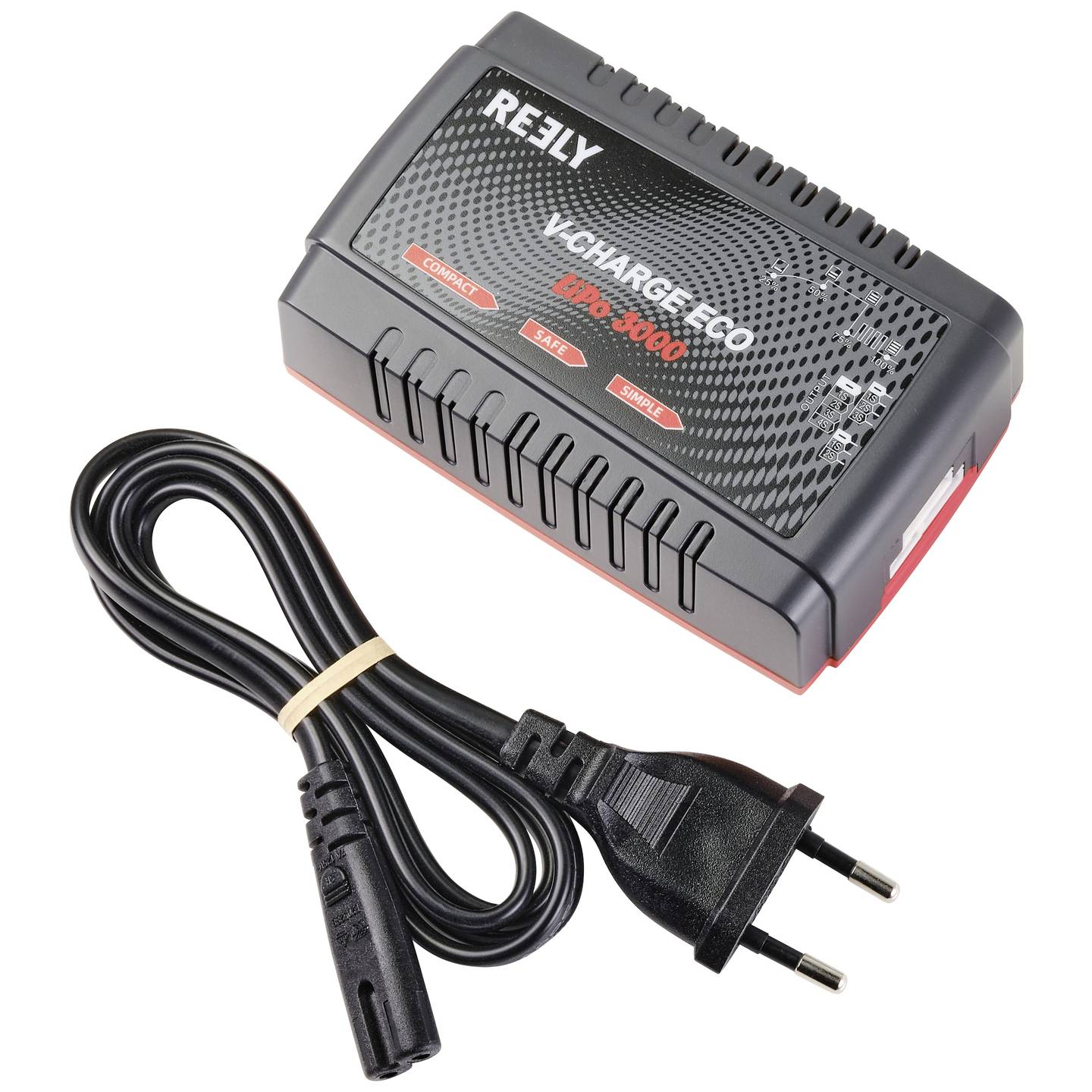REELY V-CHARGE ECO LIPO 3000 Modellbau-Ladegerät 35W 2-4 Zellen LiPo 100-240V - 4064161221120
