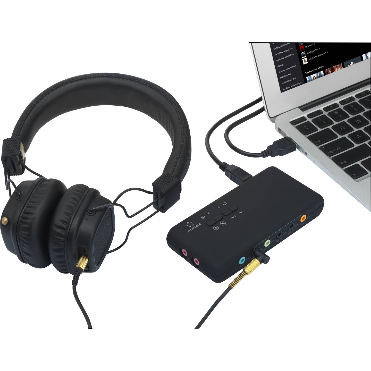 Renkforce Soundkarte extern 7.1 RF-4355800 Digitalausgang USB Lautstärkeregler - 4053199995318