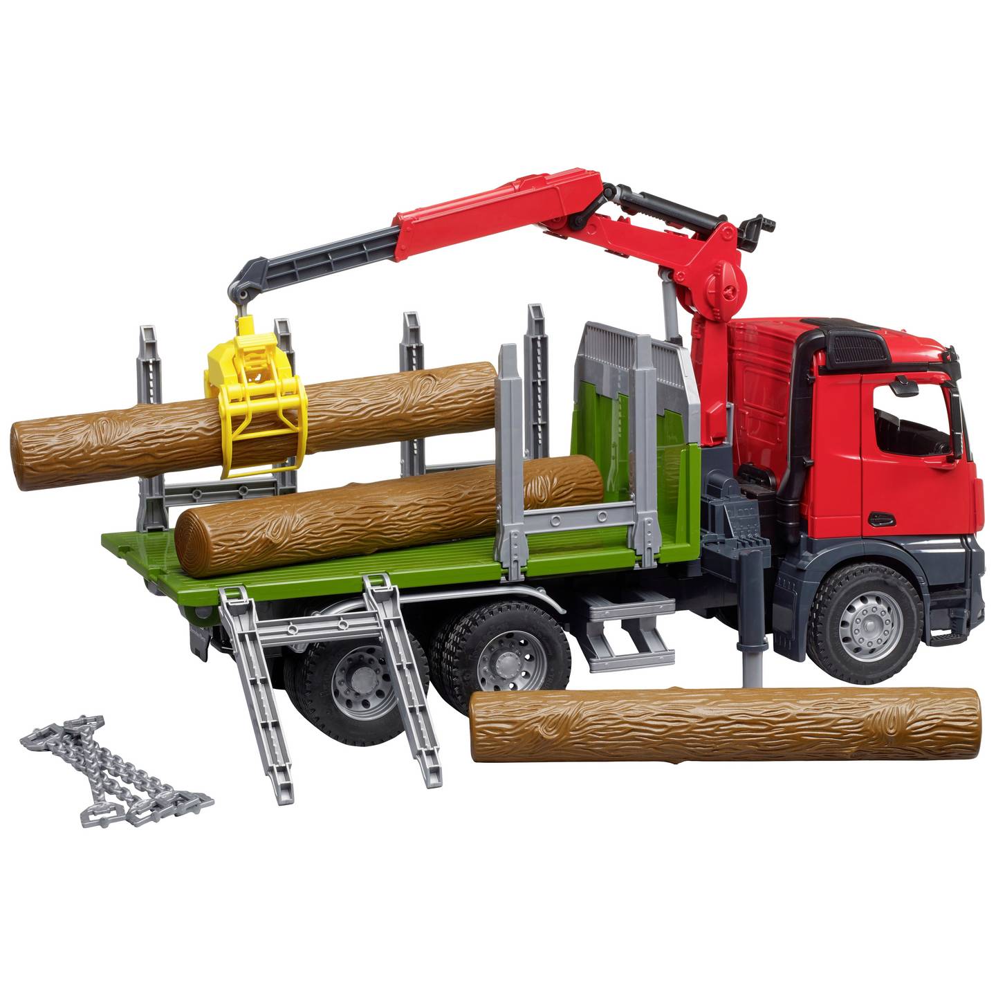 Bruder LKW Modell Mercedes Benz Arocs Holztransporter Greifarm Spielzeug 1:16 - 4001702036690