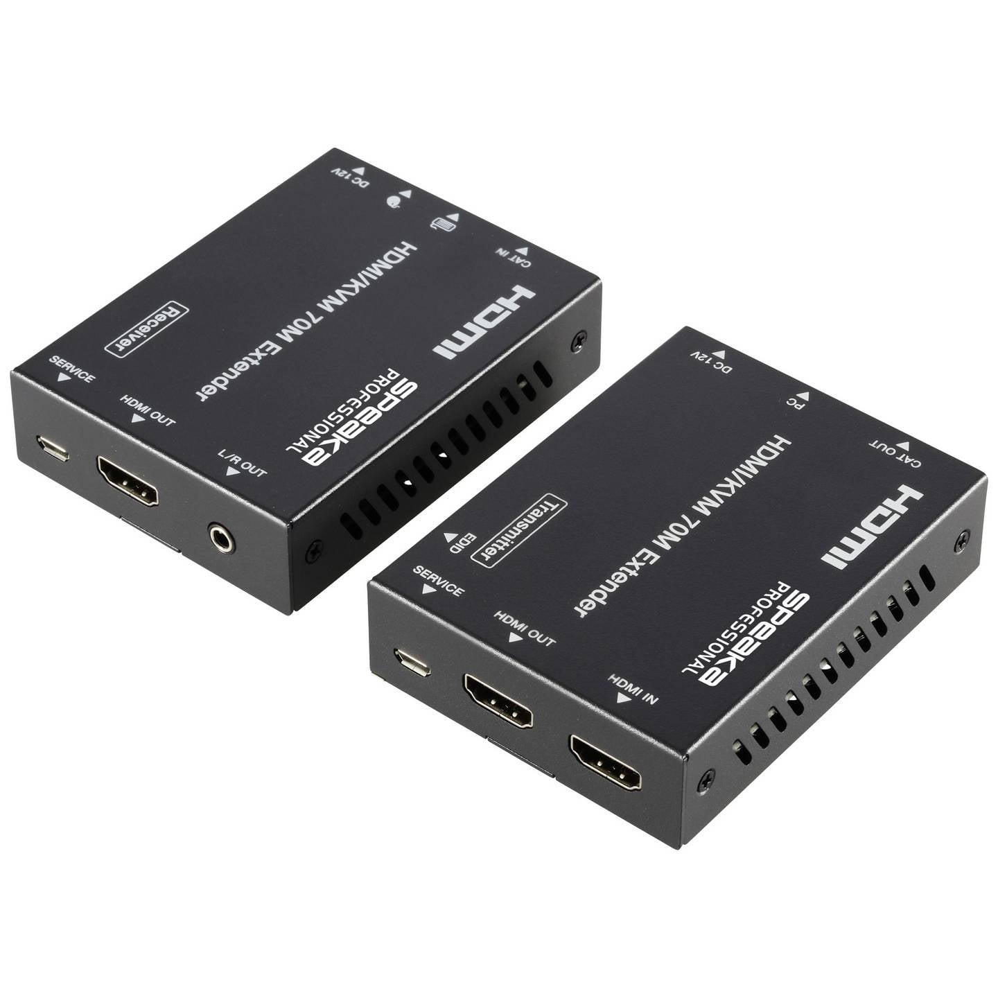 SPEAKA PROFESSIONAL HDMI Extender Set 18 Gbps 4096x2160 Hot-Key schwarz - 4064161292021