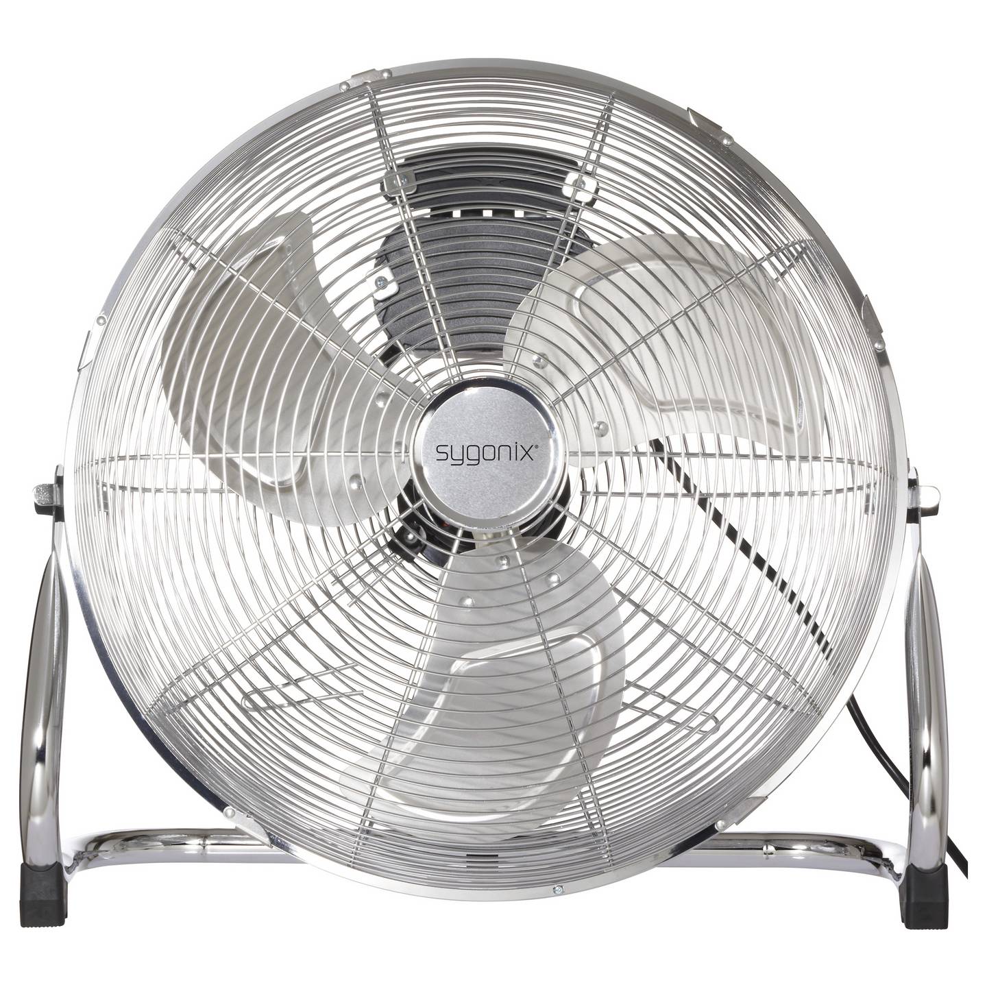 Sygonix Bodenventilator Ventilator 70W Luftzirkulation Chrom Ø505mm Höhe 480mm - 4064161489346