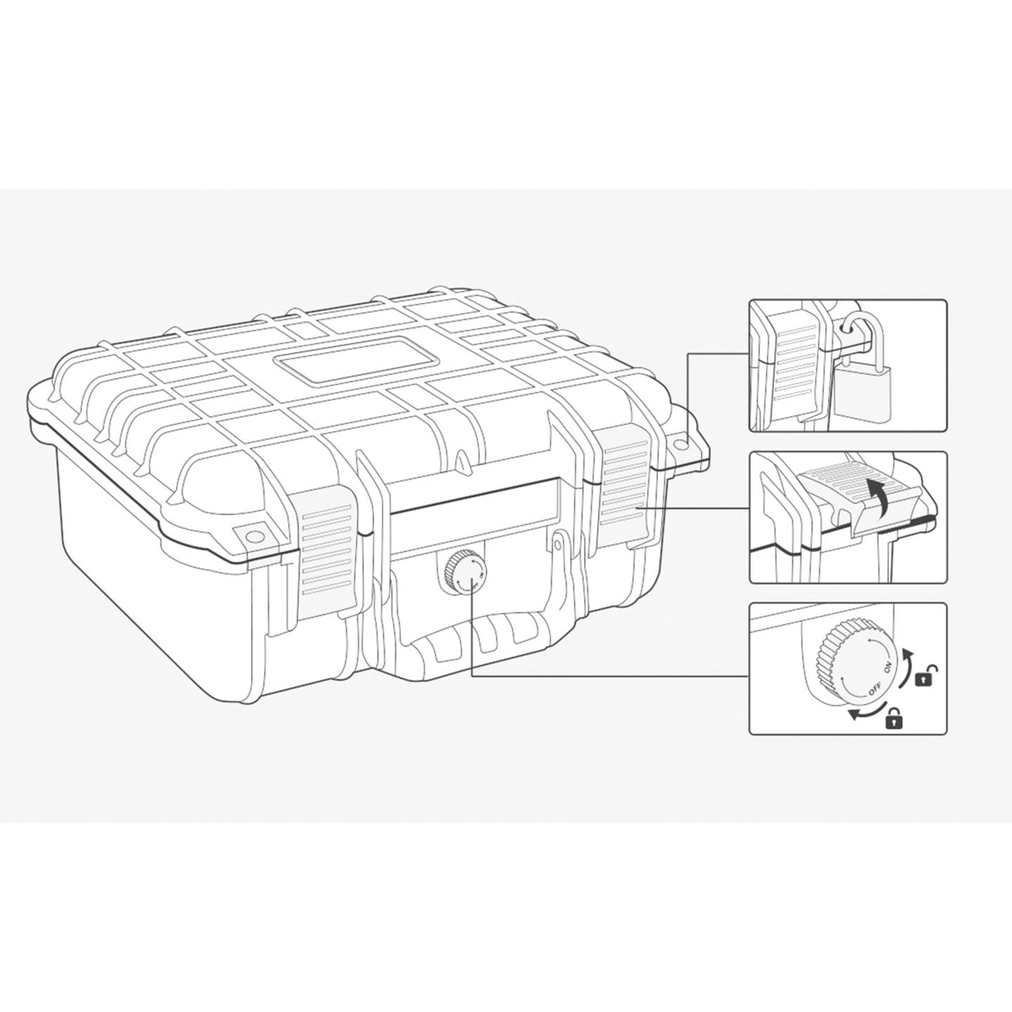 TOOLCRAFT Outdoor-Koffer LxBxH 250x270x125mm Polypropylen 10kg Hartschalenkoffer - 4064161217925
