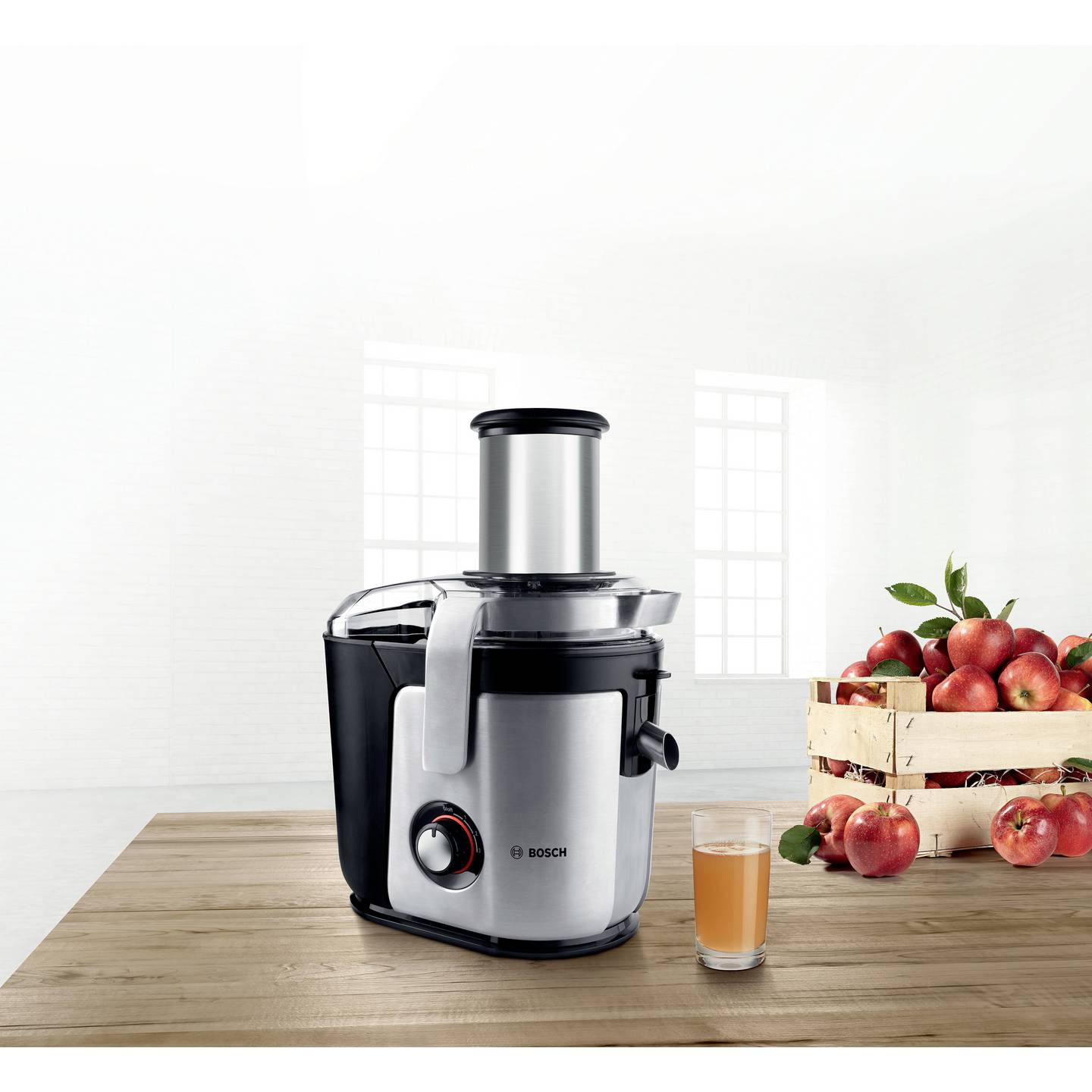 Bosch Entsafter MES4010 1200W Saftpresse Küchenmaschine Silber 3l effizient - 4242002770062