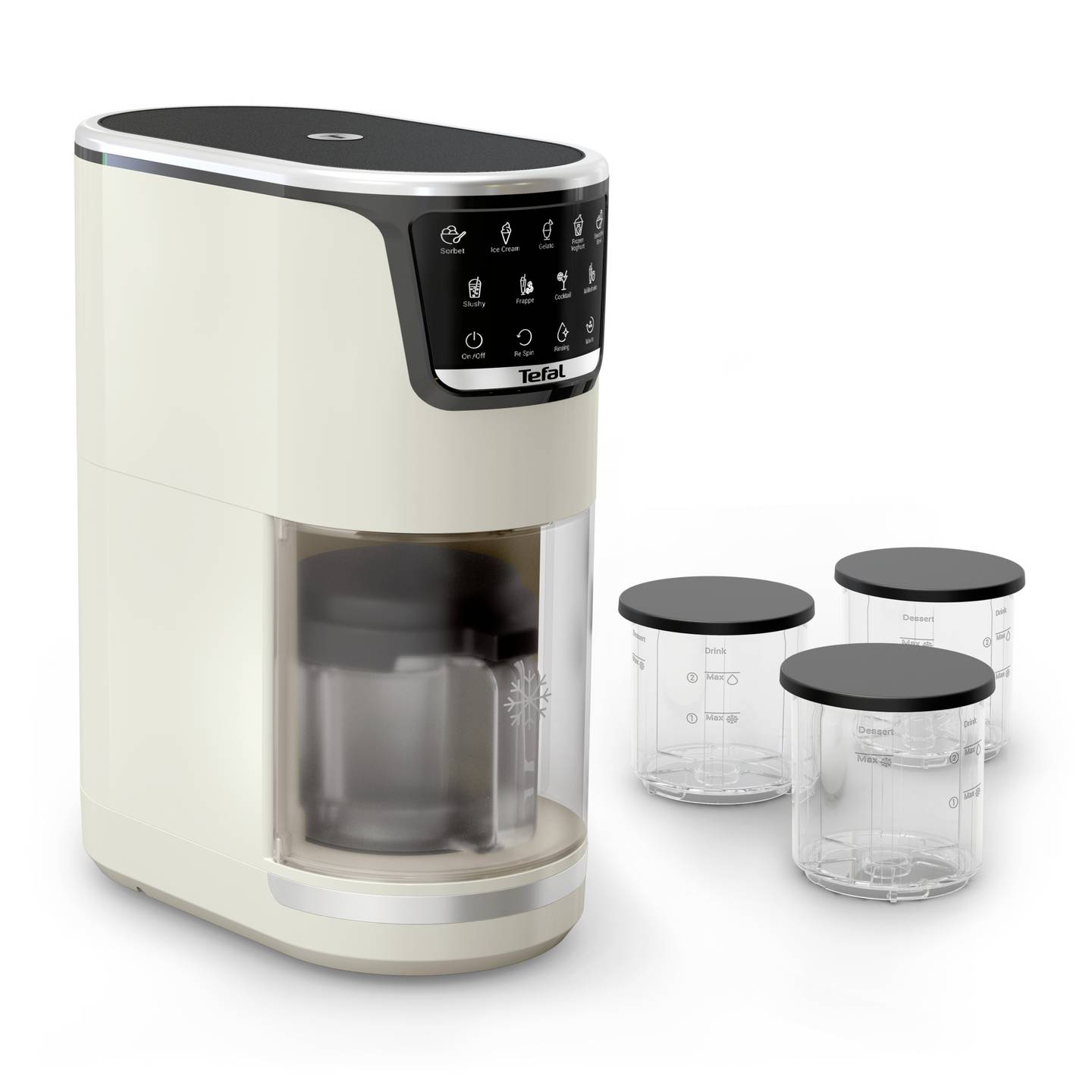 Tefal Eismaschine Dolci 1,4l Eiscreme Sorbet Yogurt-Eis 600W - 3016661180446
