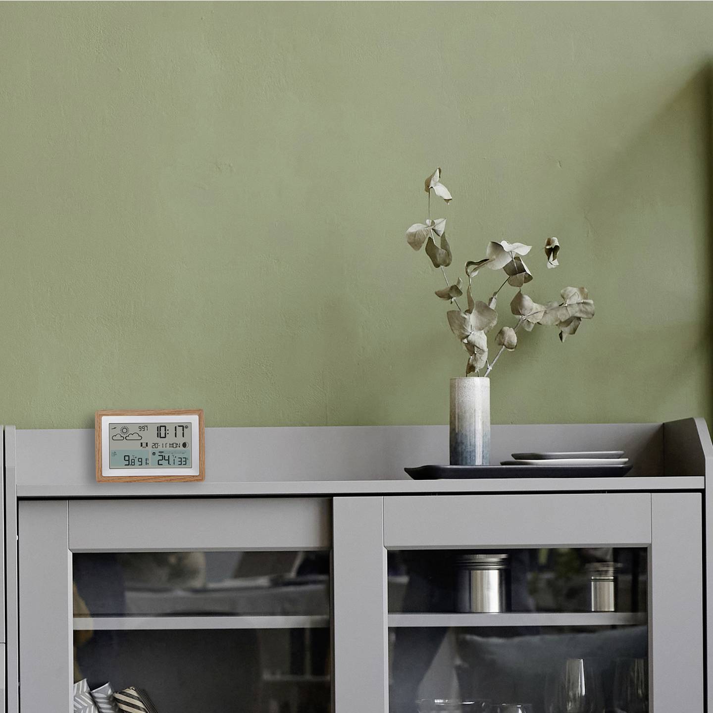 TFA Dostmann Funk Wetterstation Station OAK Wetterdaten Vorhersage Eiche digital - 4009816040527