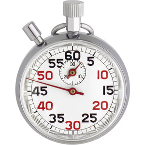 B-Ware TFA Dostmann Stoppuhr analog Zeitmesser Metall präzise Handhabung 90g 16x50x64mm