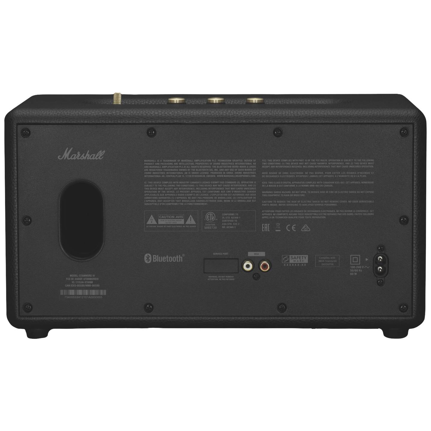 Marshall Bluetooth Lautsprecher Stanmore III Box 90W Schwarz 350x203x188mm - 7340055385121