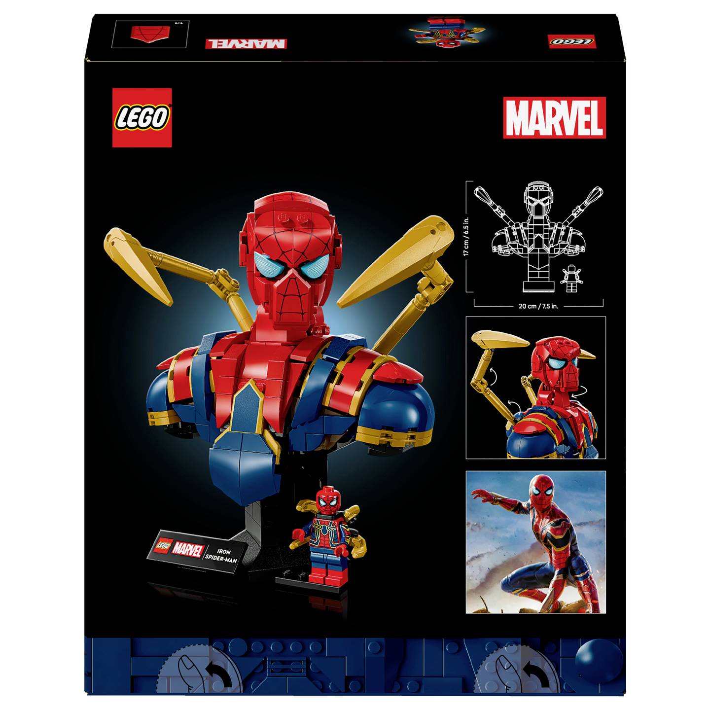 LEGO Marvel Super Heroes Büste Figur Iron Spider-Man Minifigur 76326 - 5702017817989