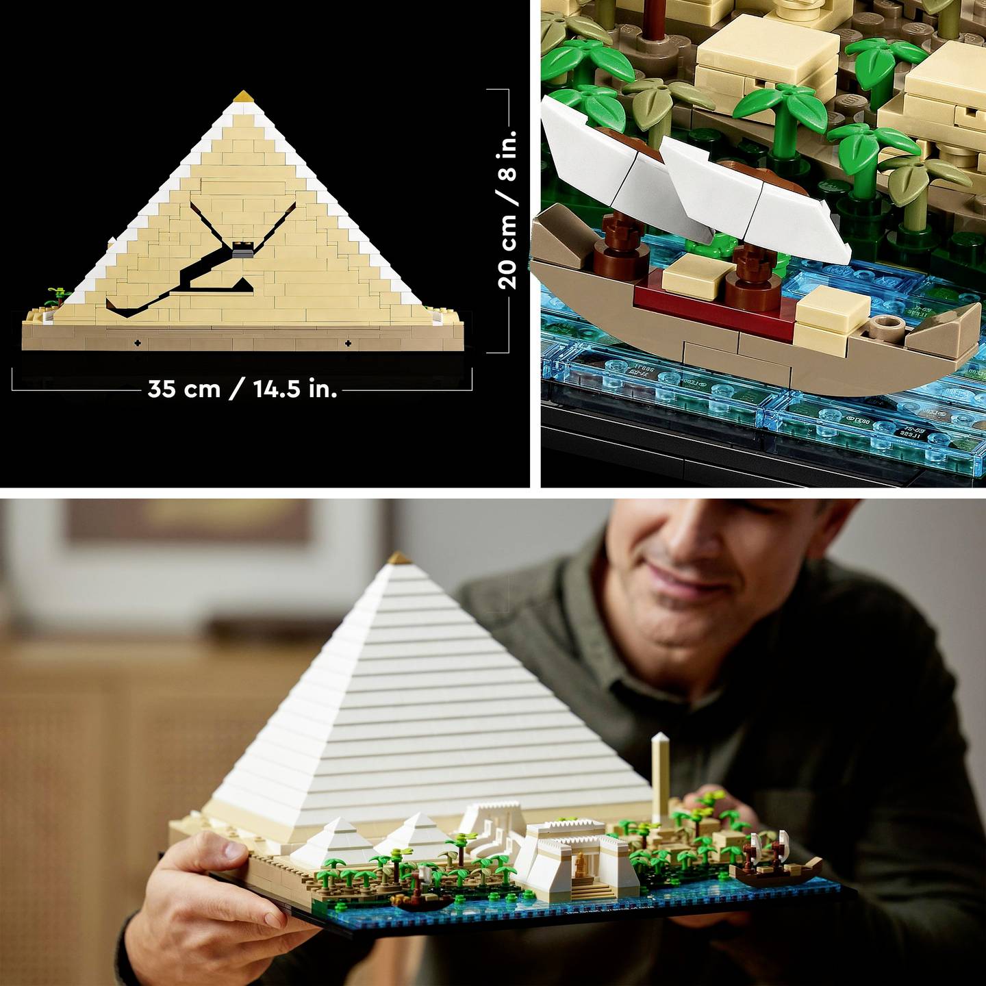 LEGO Architecture Modell 21058 Cheops-Pyramide 1476 Teile Bausatz für Erwachsene - 5702017152349