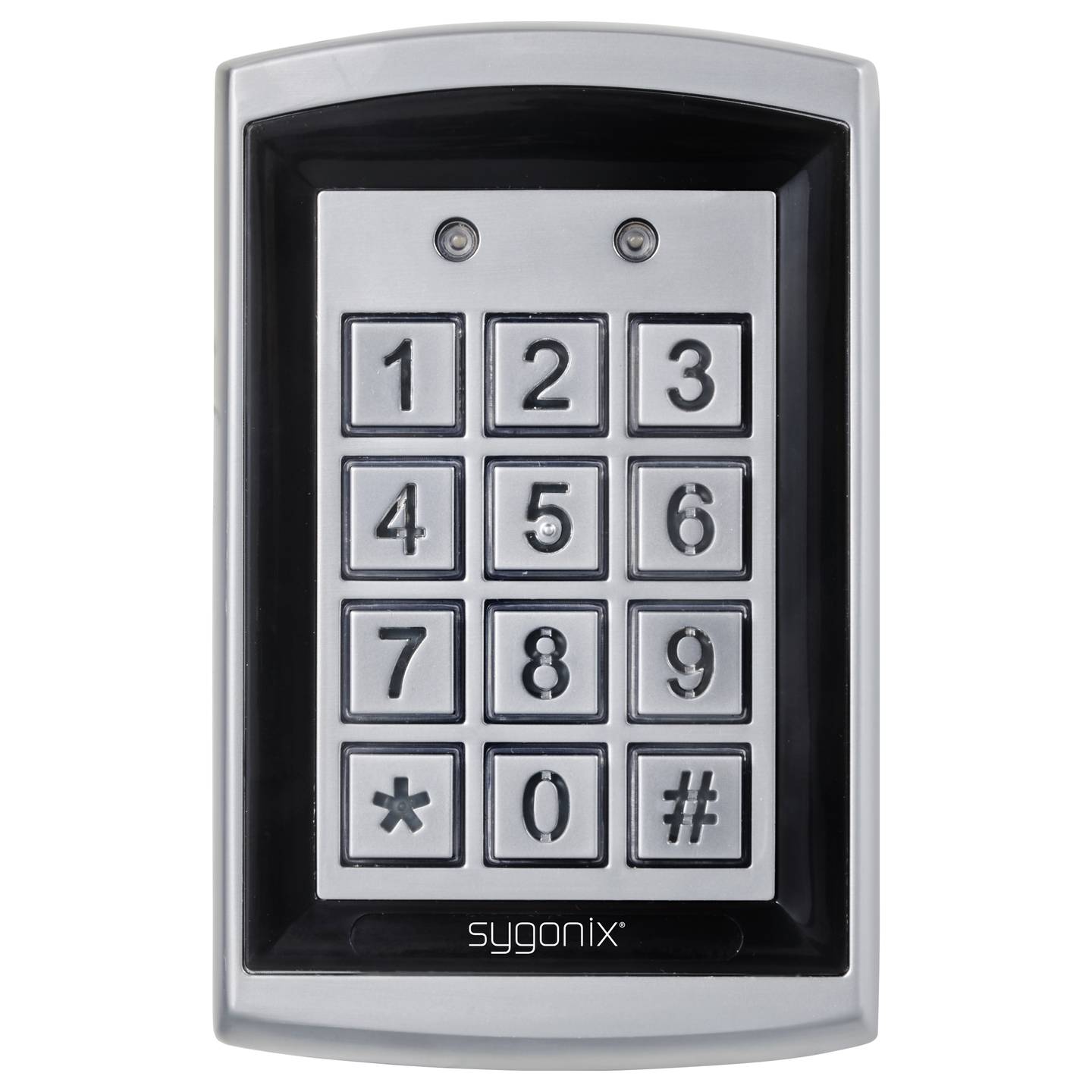 Sygonix Code-Tastatur RFID Oberflächenmontage IP66 beleuchtet 12V 24V silber - 4064161333632