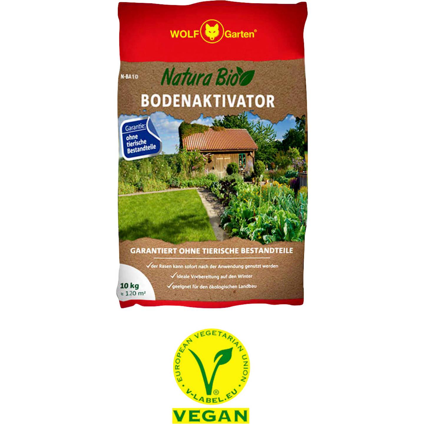Wolf Garten Bodenaktivator Bodenverbesserer Bio Natura gesunder Rasen Sack 10 Kg - 4008423913279