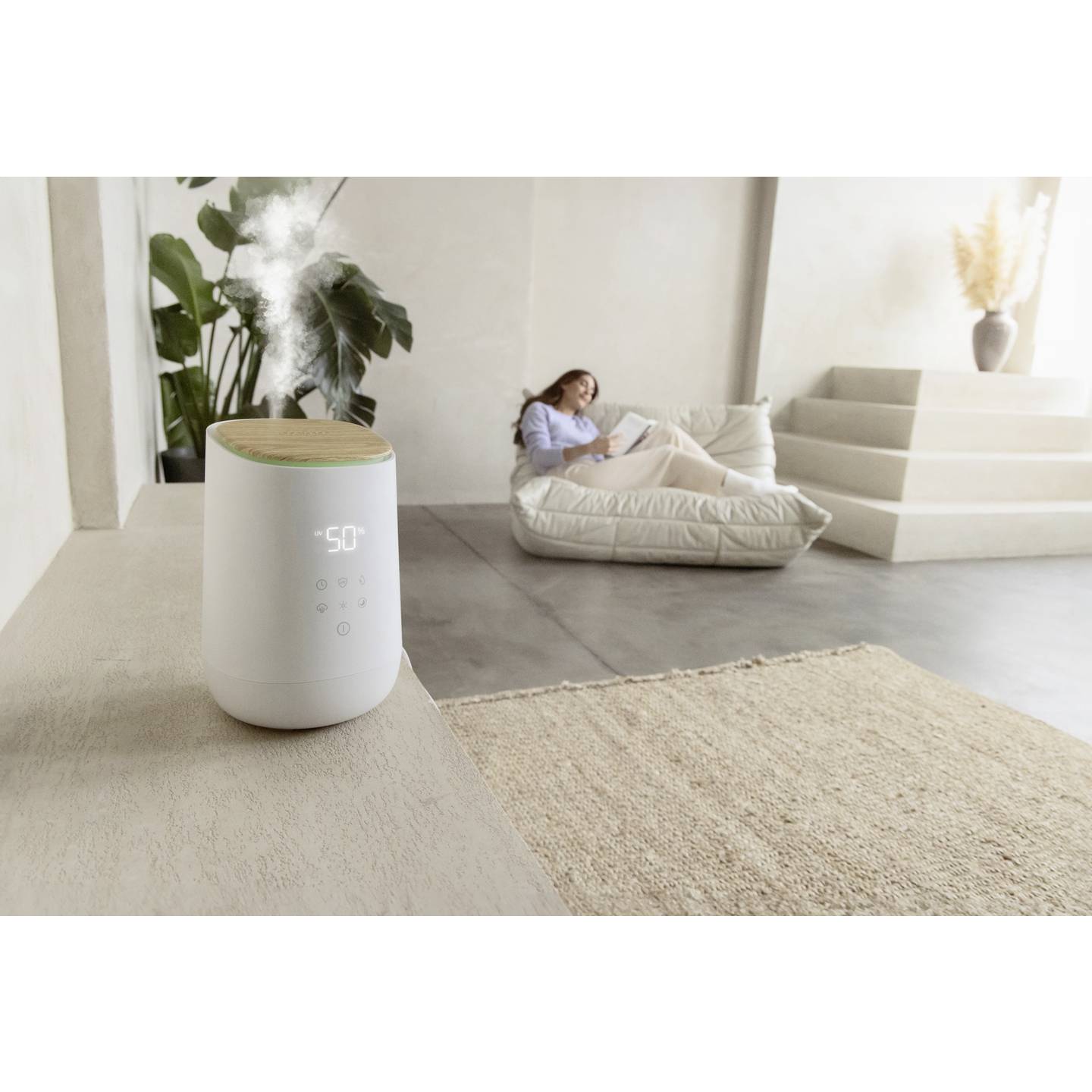 Medisana Luftbefeuchter Luftreiniger Aromagerät beige antibakteriell Timer beige - 4015588600739