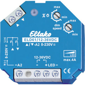 B-Ware Eltako Universal-Dimmer Drehdimmer LED Dimmer für LED-Lampe Blau 12-36V DC