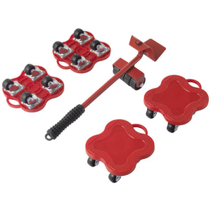 B-Ware TOOLCRAFT Möbelheber Transportroller Set 400kg Traglast 4 Räder Stahl 116x130mm