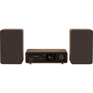 B-Ware Pure Retro Stereoanlage Schwarz Walnuss DAB Bluetooth 50W Heim-Audio-Mikrosystem