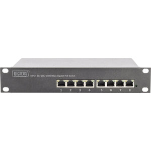 B-Ware DIGITUS Switch Netzwerk Verteiler 10 Zoll Gigabit Ethernet 8 Port DN-95317 RJ45