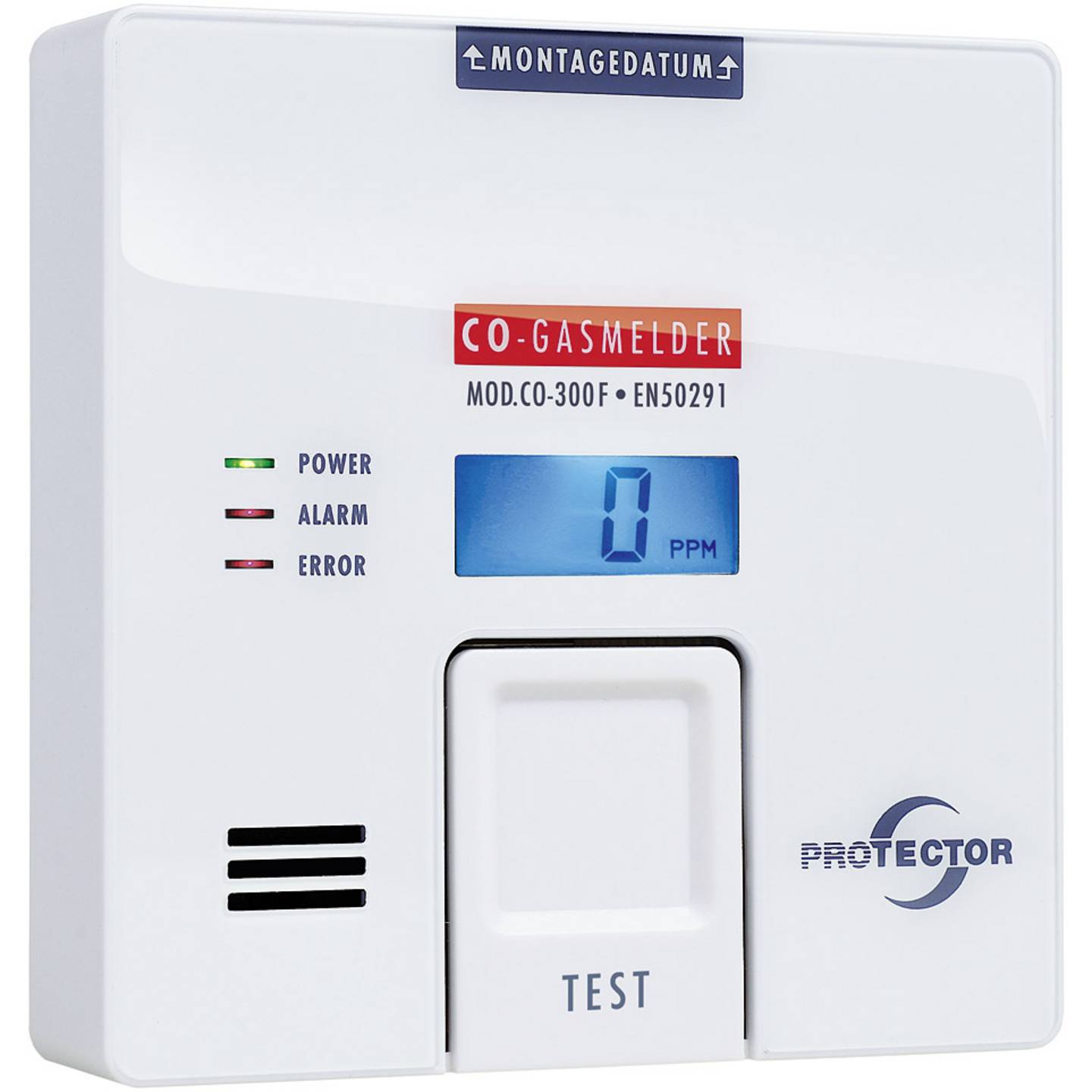 Protector Kohlenmonoxid-Melder CO-300F batteriebetrieben Heizkörper Sicherheit - 4260070560309