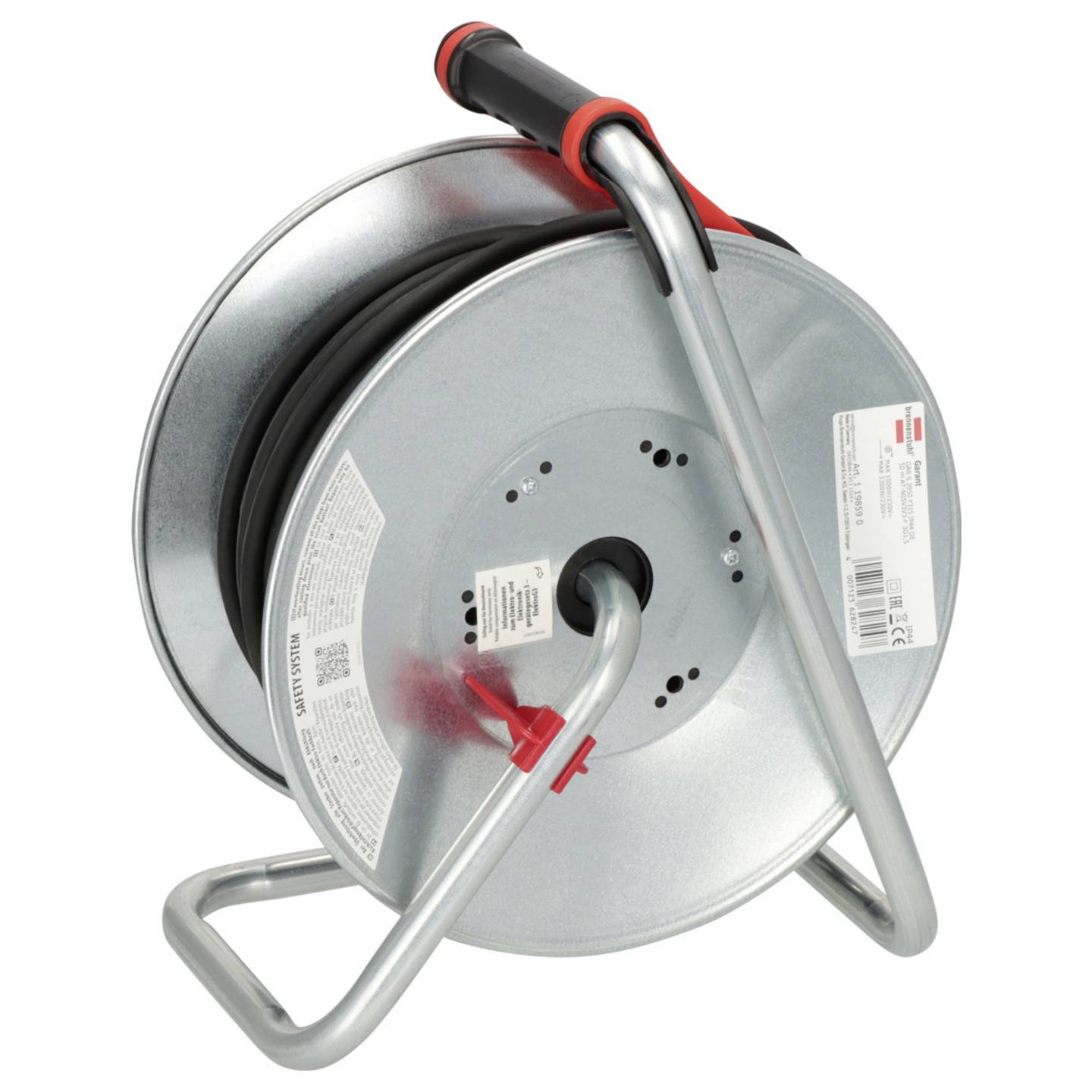 Brennenstuhl Kabeltrommel 50m Schutzkontakt-Stecker IP44 Außenbereich schwarz - 4007123628247