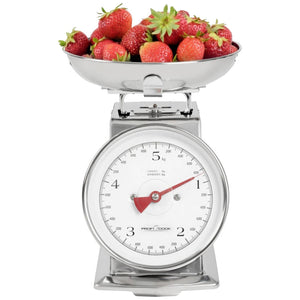 B-Ware Profi Cook Küchenwaage analog Edelstahl 5kg mit Messschale 260x206x255mm 1340g