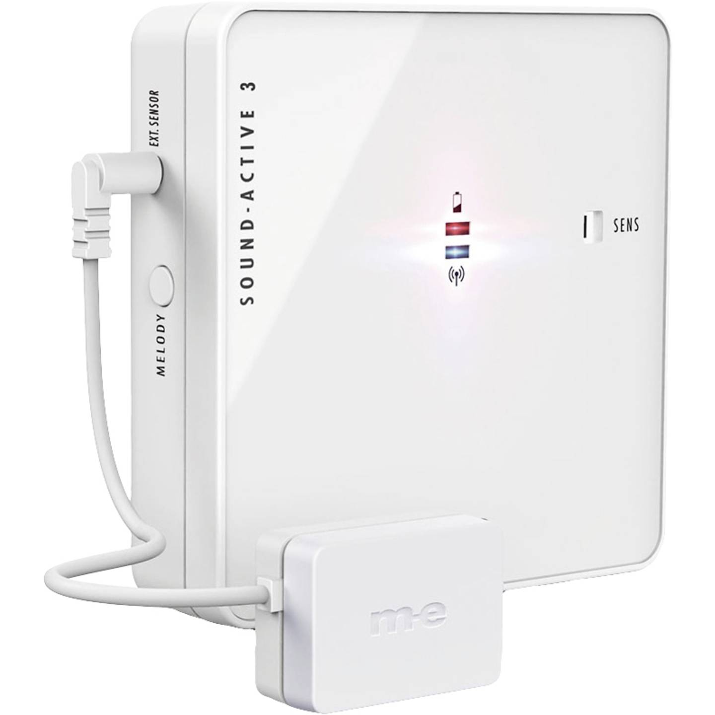 m-e modern-electronics Funkklingel Funk Klingel Sender beleuchtet Geräusch-aktiv - 4250109133192