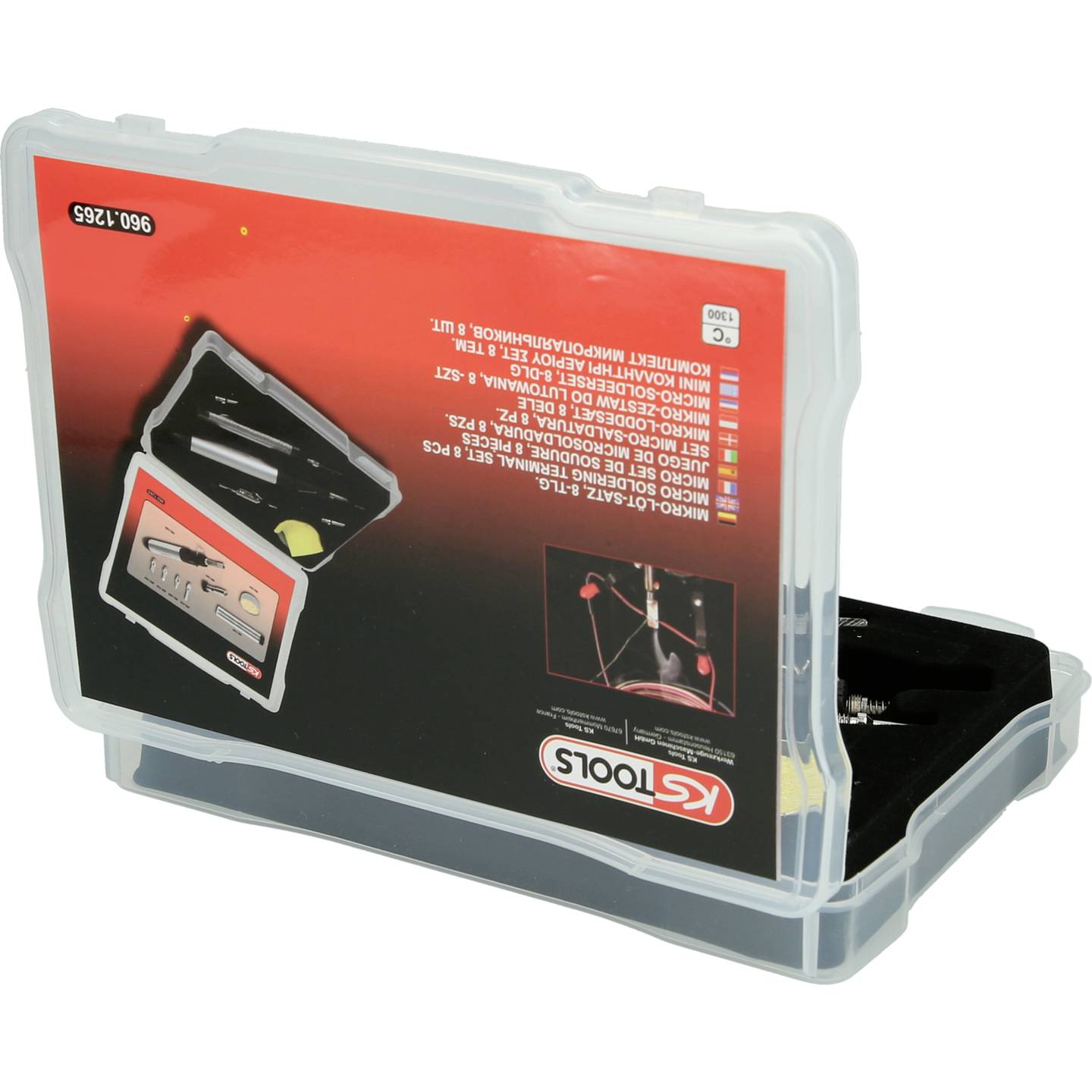 KS Tools Gaslötkolben Brenner 8-teilig Lötkolben Lötspitze Lötzinn Set 960.1265 - 4042146756447