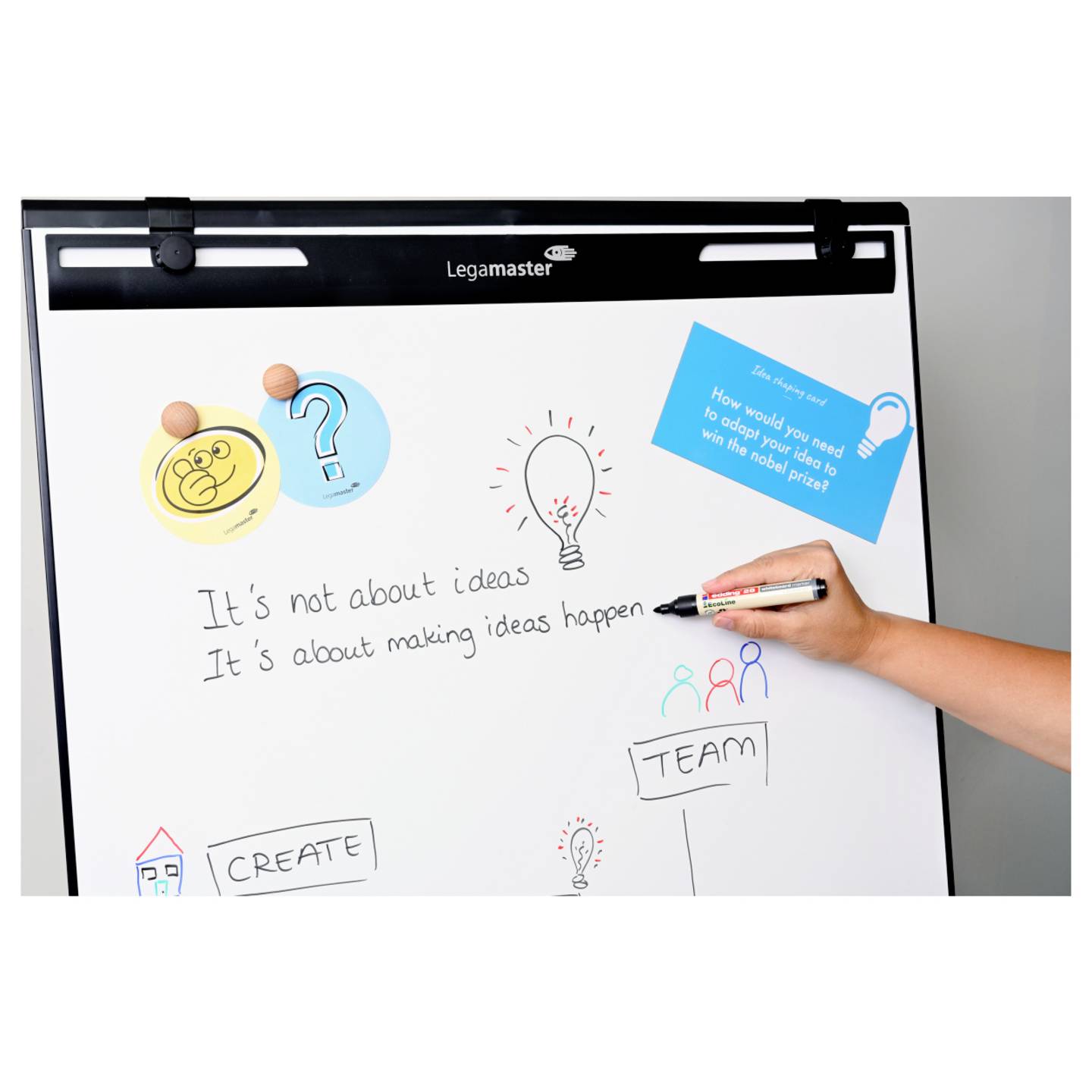 Legamaster Flipchart SKETCH EASY abwischbar höhenverstellbar mit Ablageschale - 8713797111102