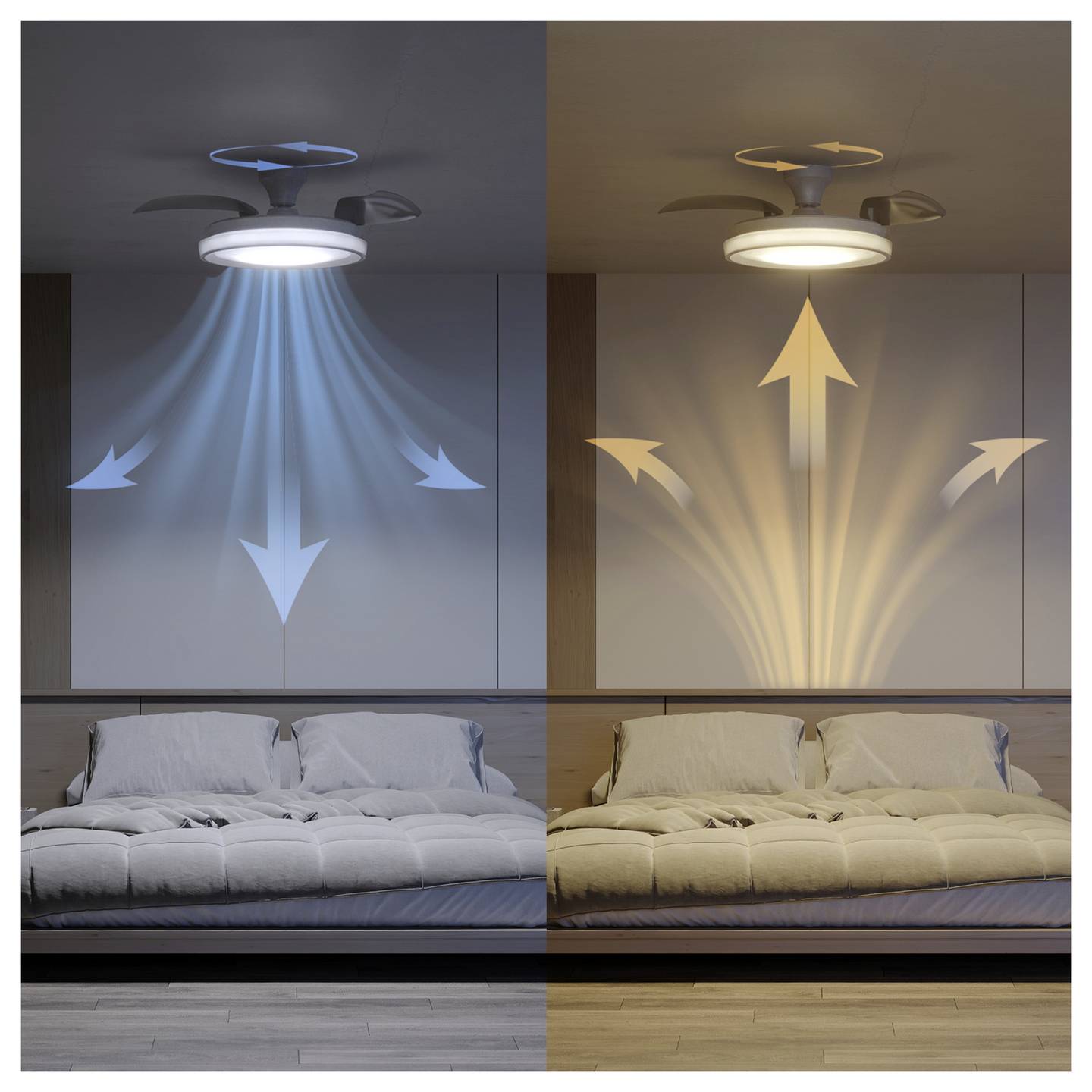 Philips LED Deckenventilator 28W Fernbedienung Dimmbar 3 Rotorblätter Weiß - 8721103096029