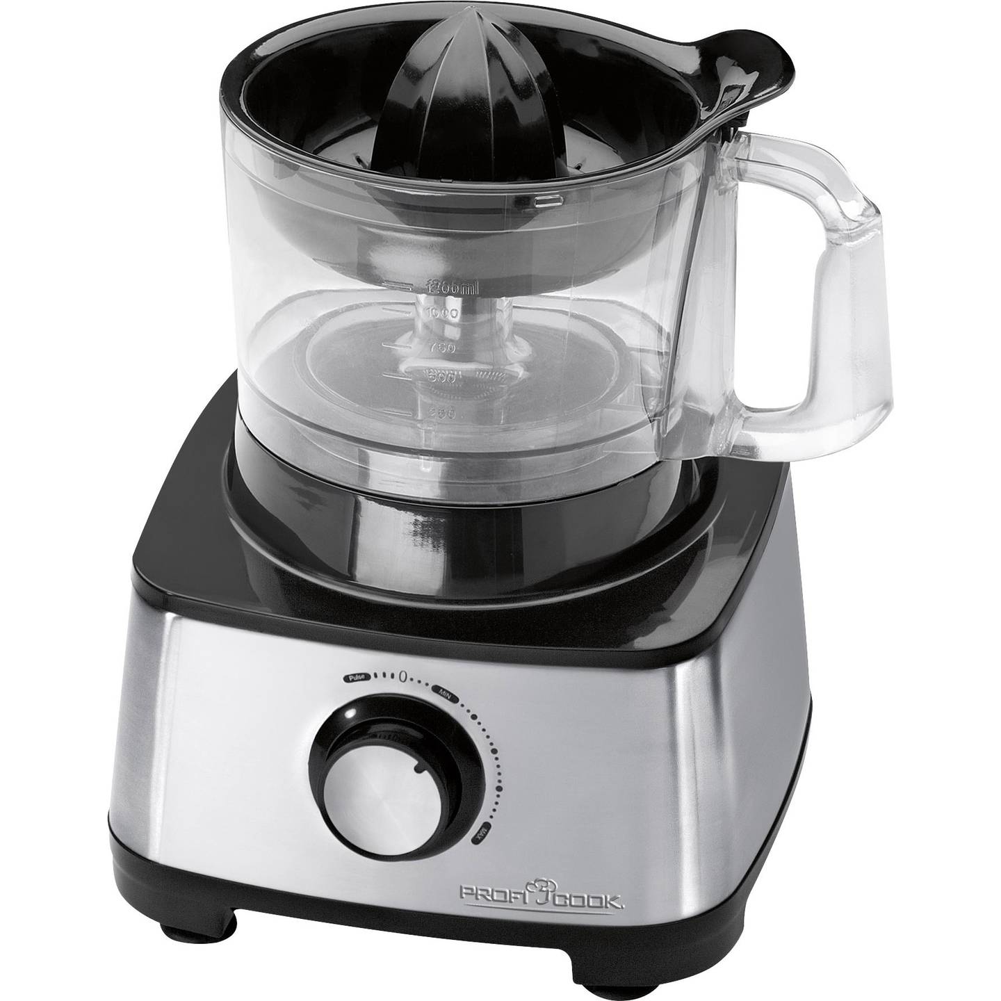 Profi Cook Küchenmaschine Rührmaschine PC-KM 1063 1200W Schwarz Silber 1,2l - 4006160106312
