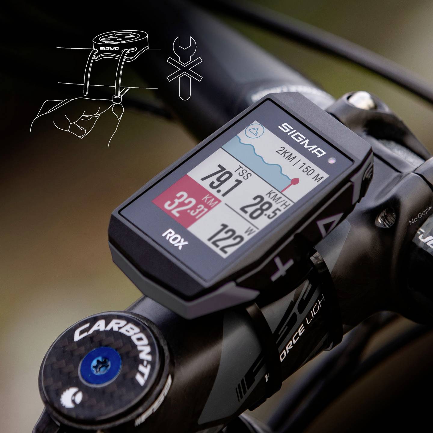 Sigma Fahrrad-Navi ROX 11.1 EVO GPS spritzwassergeschützt 18h Akku E-Bike ready - 4016224010301