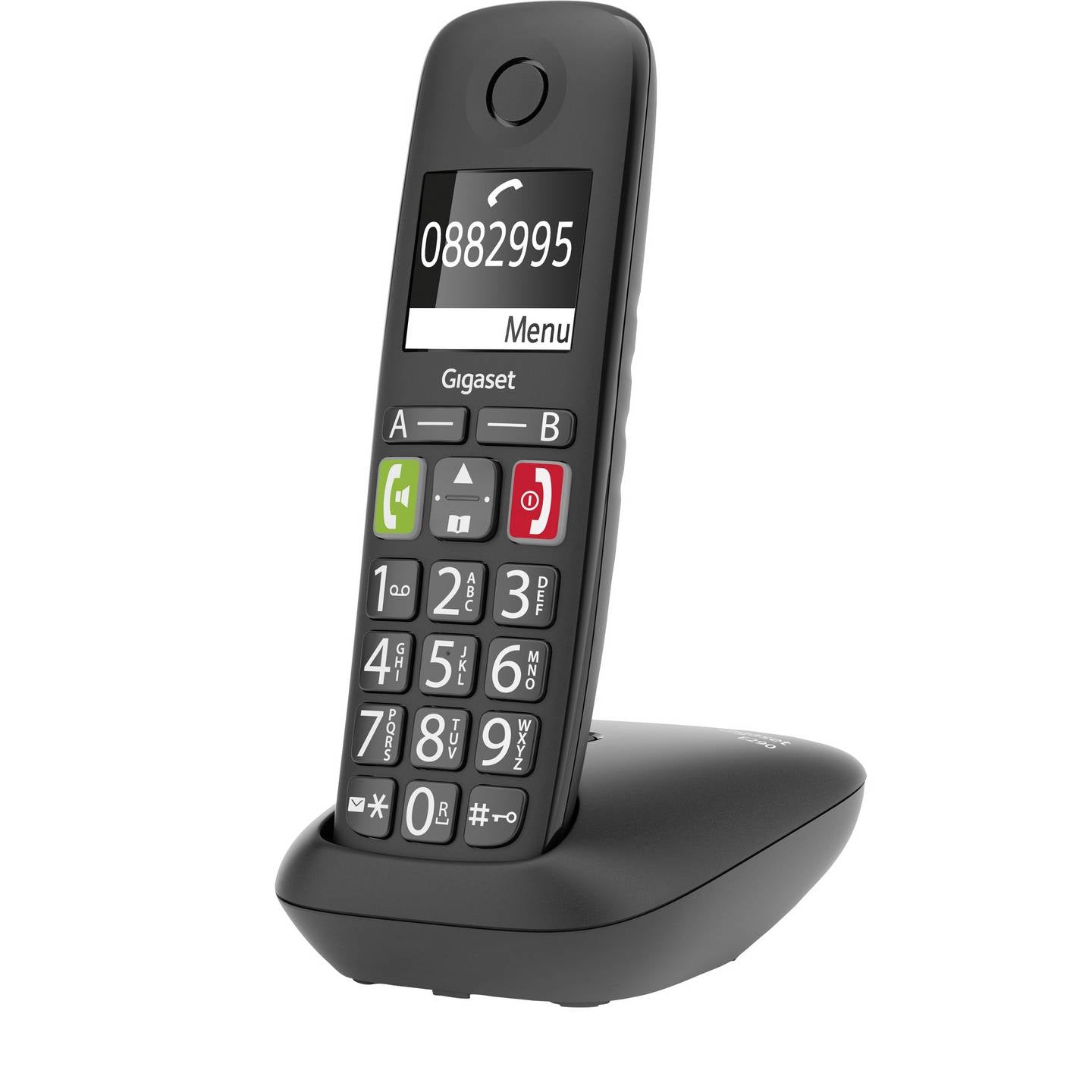 Gigaset Schnurloses Telefon E290 DECT Telefon Babyphone Freisprechen schwarz - 4250366856032
