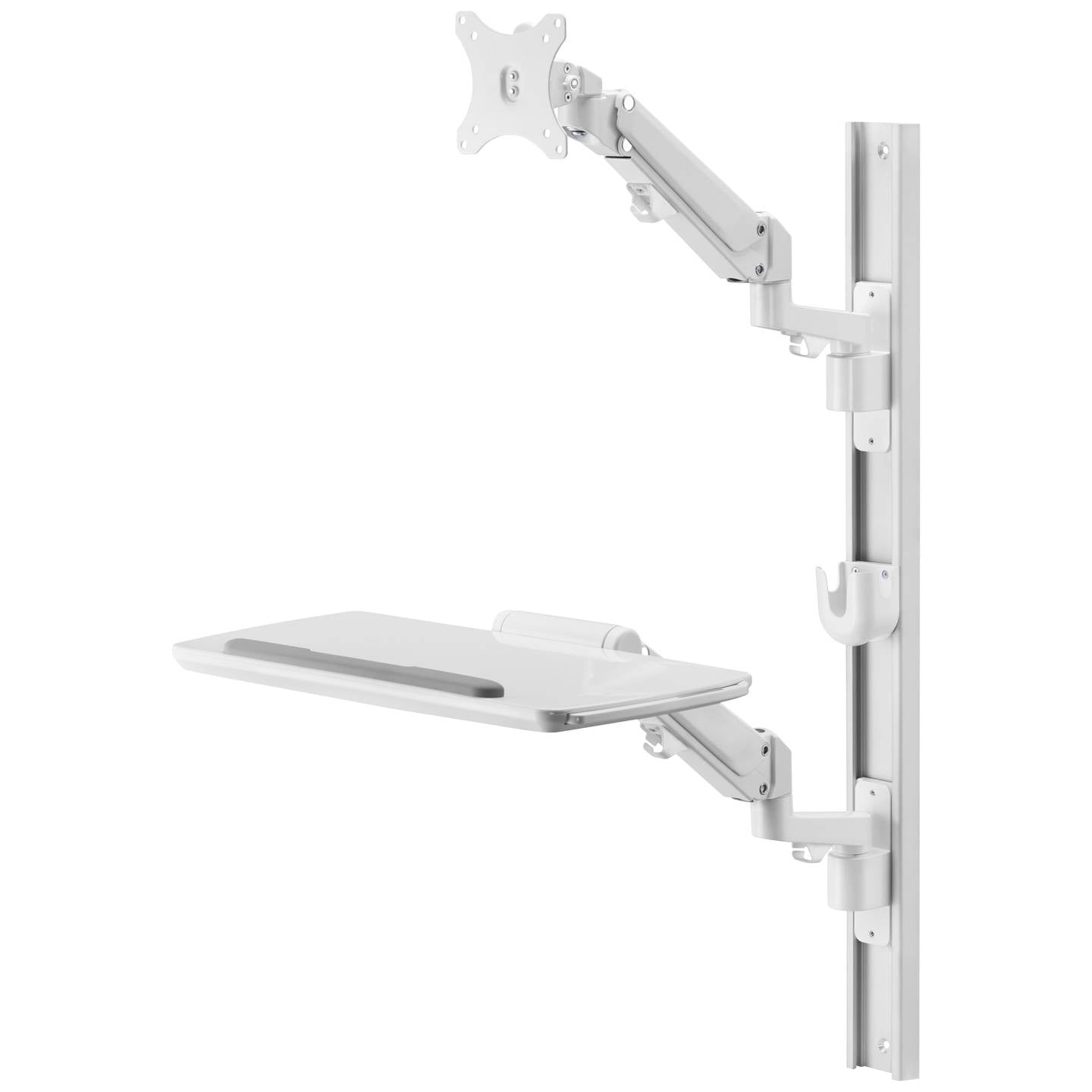 SpeaKa Professional Monitor-Wandhalterung höhenverstellbar mit Tastaturablage - 4064161306056