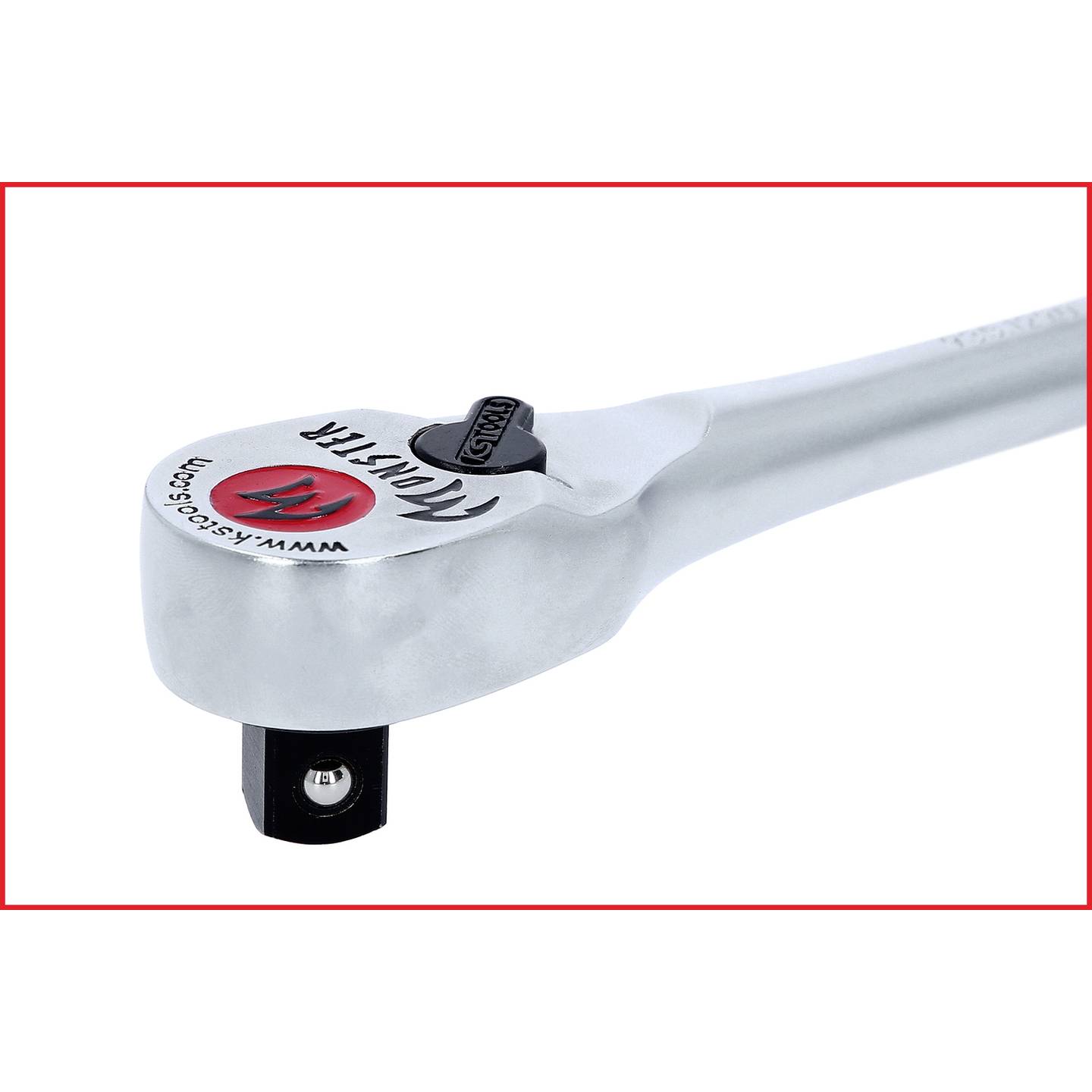 KS Tools Umschaltknarre 1/2" Ratsche 100 Zähne 950Nm Chrom-Vanadium Stahl 425mm - 4042146865477
