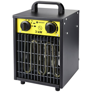B-Ware Toolcraft Bauheizer Heizlüfter 3000W Gebläseheizer IP24 Überhitzungsschutz