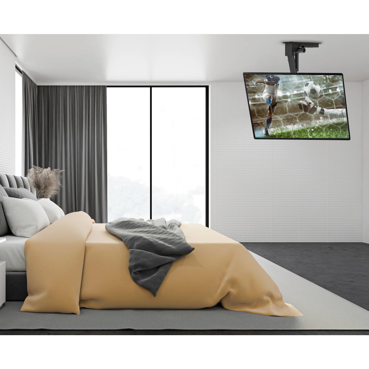 SpeaKa Professional TV-Deckenhalterung neigbar 43-86 Zoll Höhenverstellbar 55kg - 4064161492070