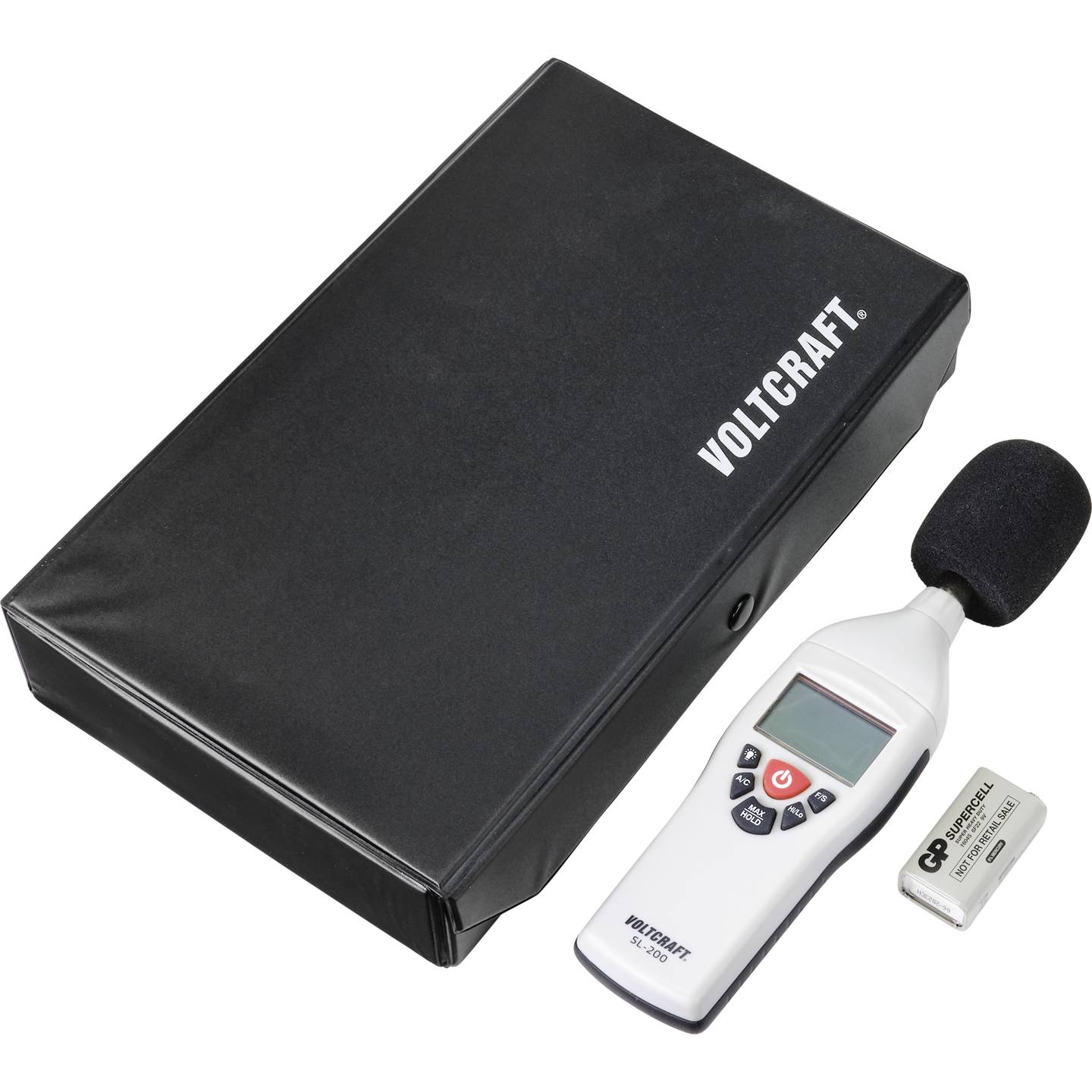 Voltcraft SL-200 Schallpegelmessgerät digital 30-130 dB 31.5-8 kHz Windschutz - 4016138519730