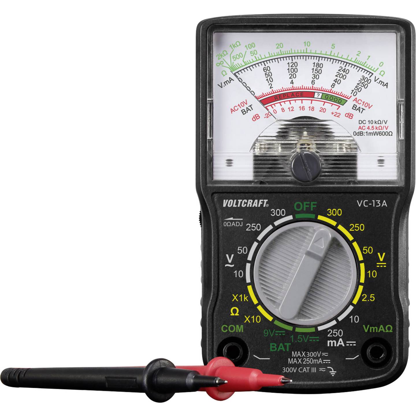 VOLTCRAFT VC-13A Hand-Multimeter analog CAT III 300 V - 4016139000909