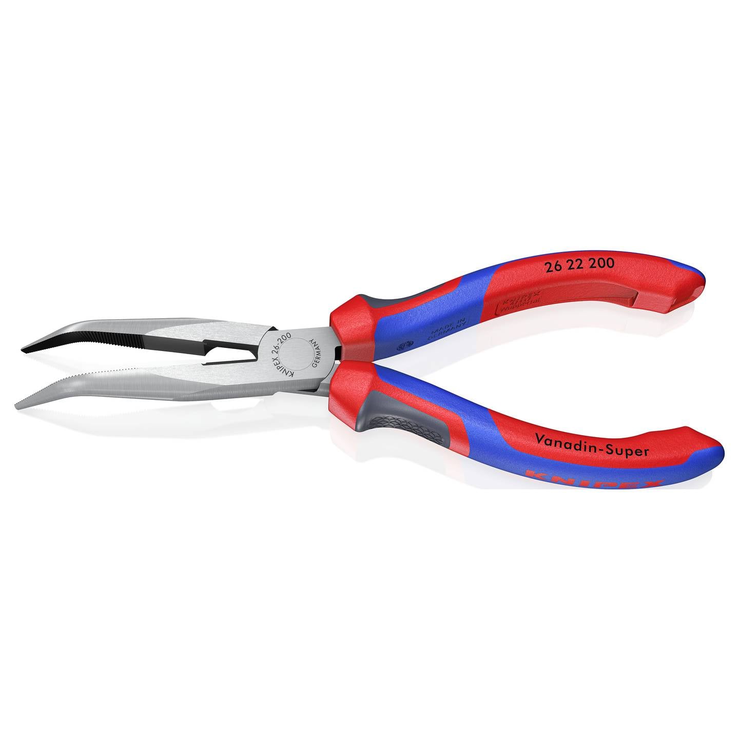 Knipex Flachrundzange 26 22 200 Werkstatt Zange Vanadium Elektrostahl 200mm 40° - 4003773023135