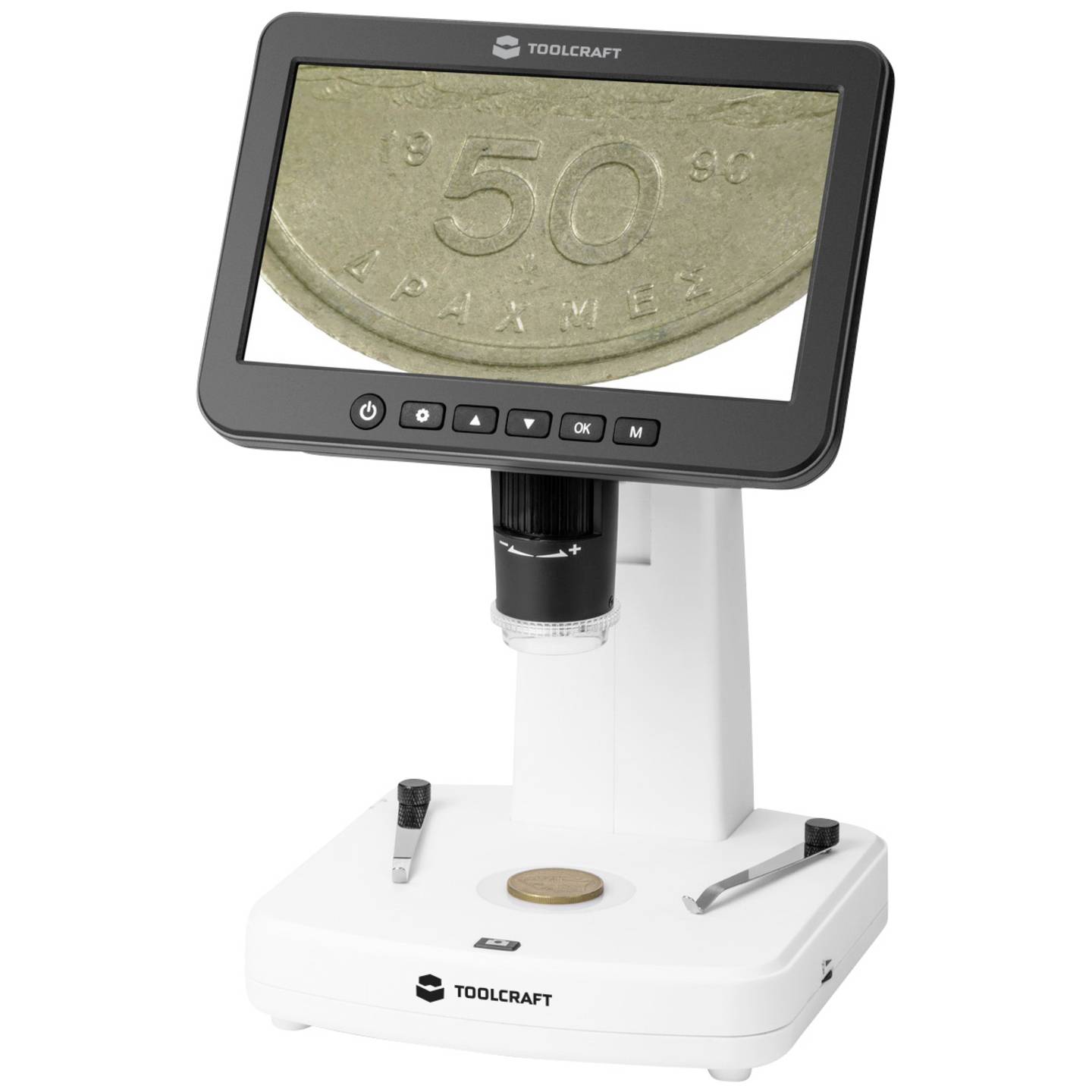 Toolcraft Digital-Mikroskop 300x Auflicht Durchlicht USB Mikroskop 1500x Zoom - 4064161323268