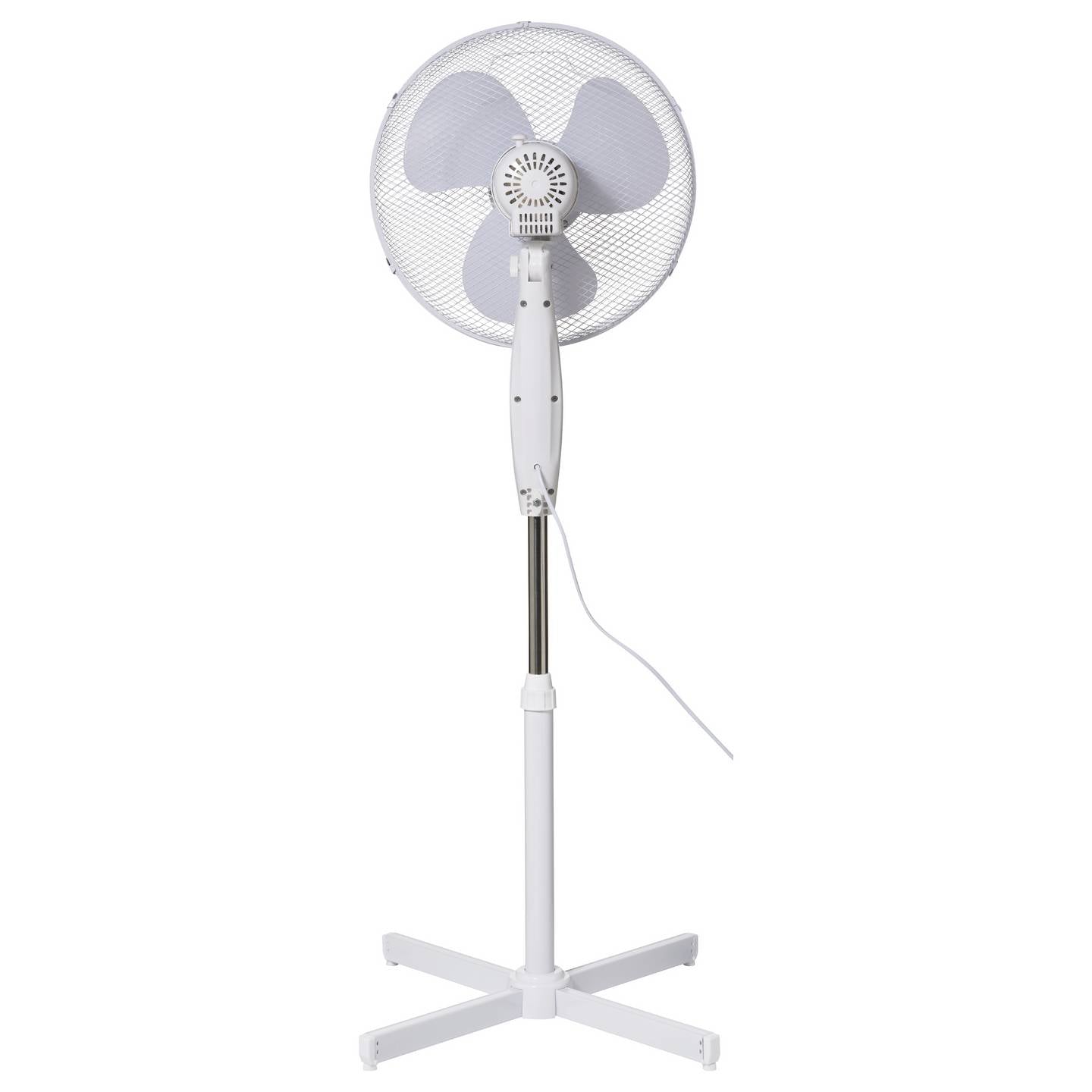 Sygonix Standventilator Ventilator Oszillierend Höhenverstellbar 50W Weiß Ø600mm - 4064161389530