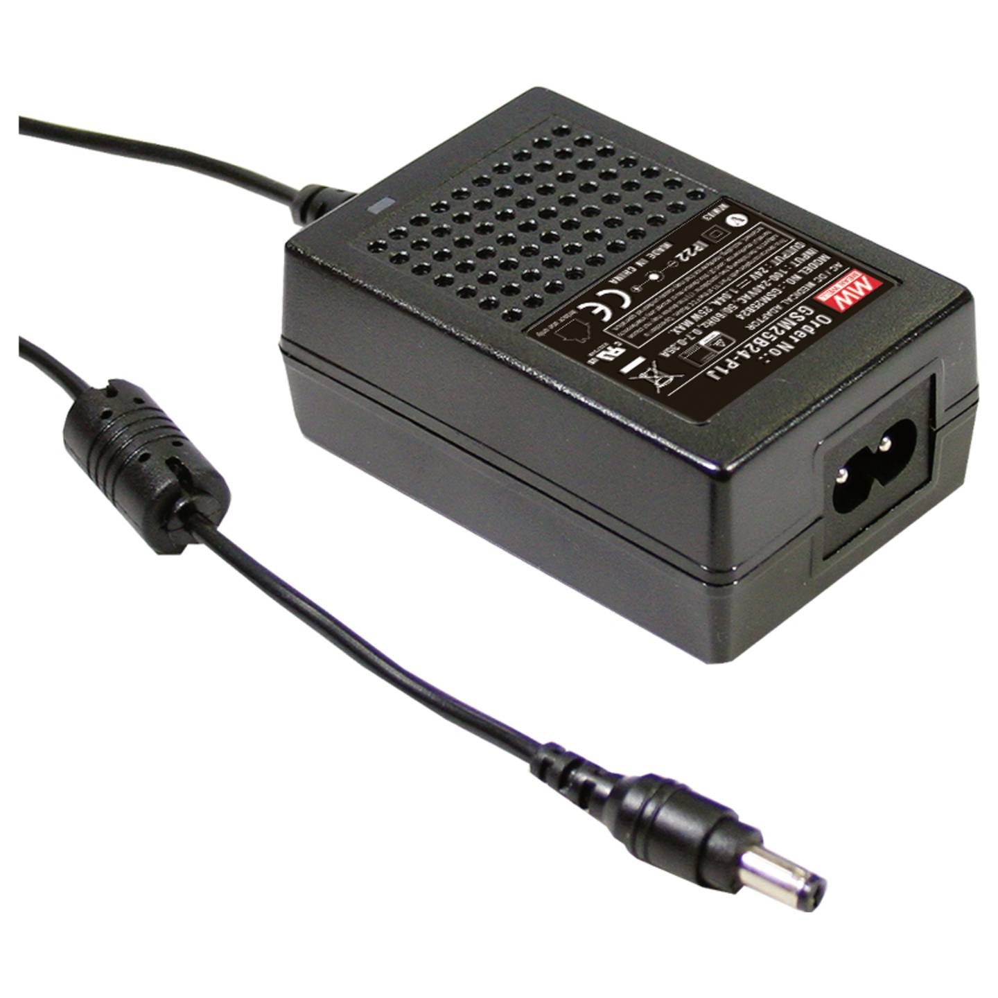 Mean Well Tischnetzteil GSM25B24-P1J 24V 1.04A 25W Stromversorgung Adapter 235g - 4021087101462