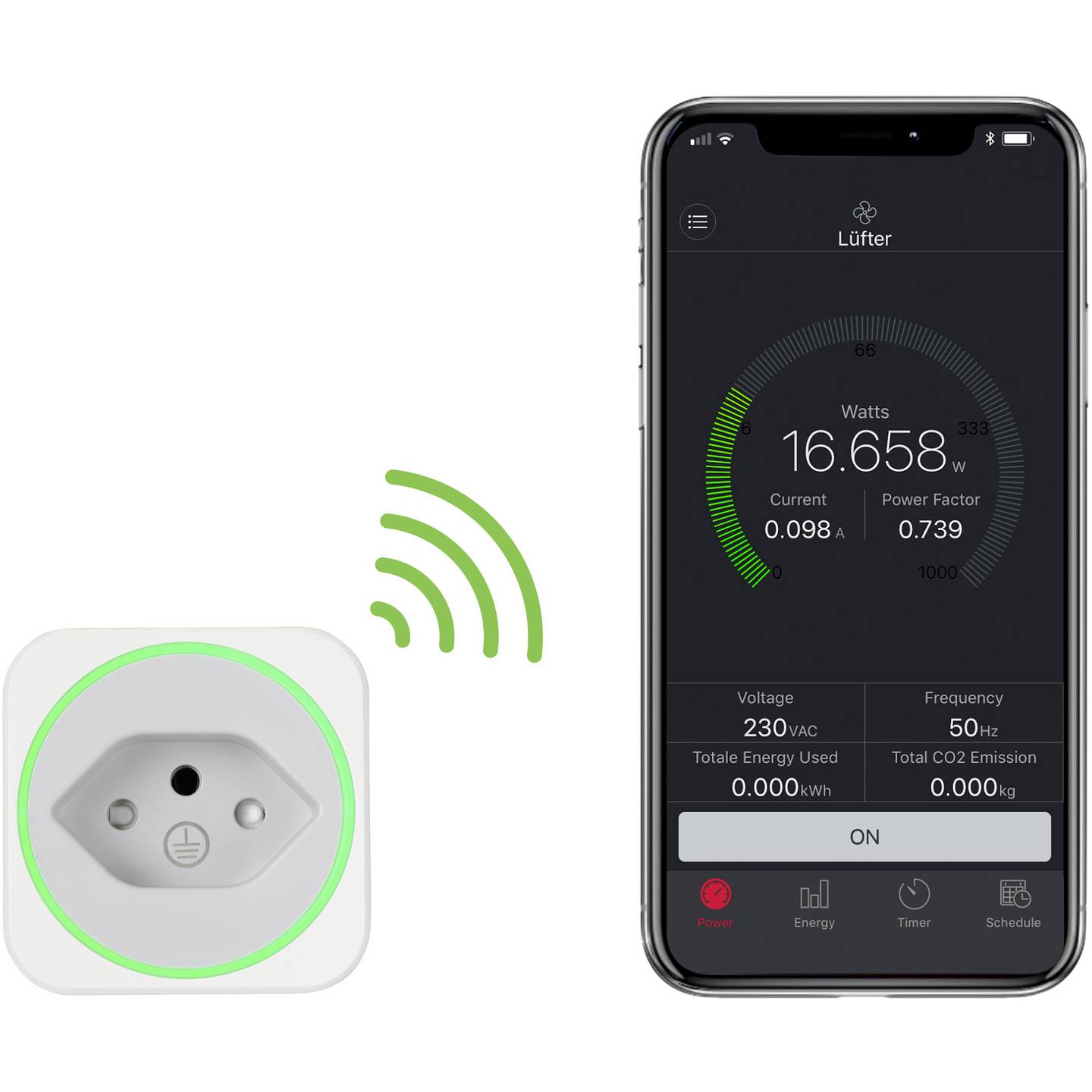 Voltcraft Energiekosten-Messgerät SEM6000 CH Bluetooth-Schnittstelle - 4053199995097