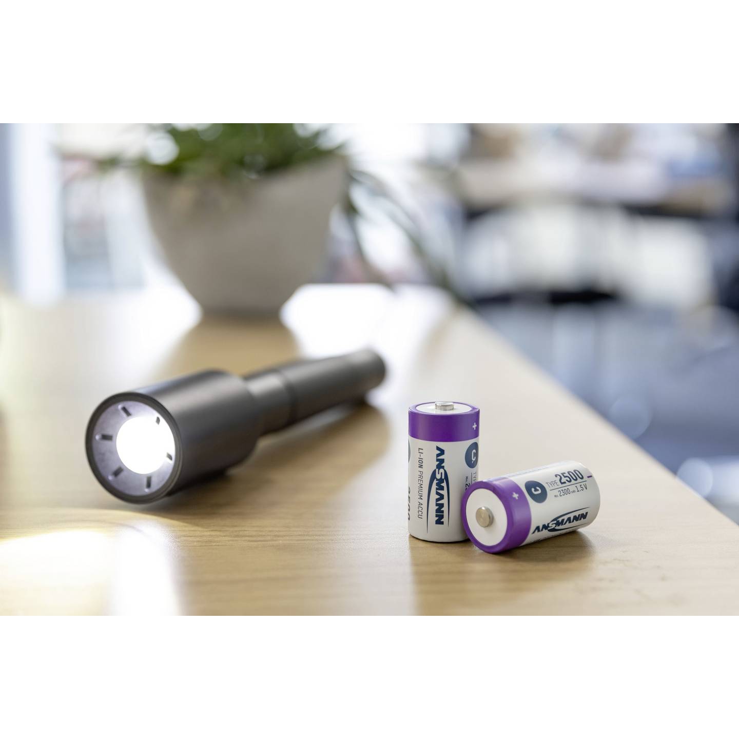 Ansmann Baby Akku HR14 Li-Ion USB-C Akku Batterie 2500 mAh 1,5V Kabel 2er-Set - 4013674193981