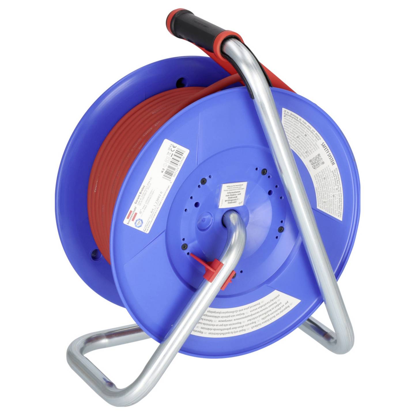Brennenstuhl Kabeltrommel 50m Rot Schutzkontakt-Stecker 3-fach IP44 Innenbereich - 4007123053940