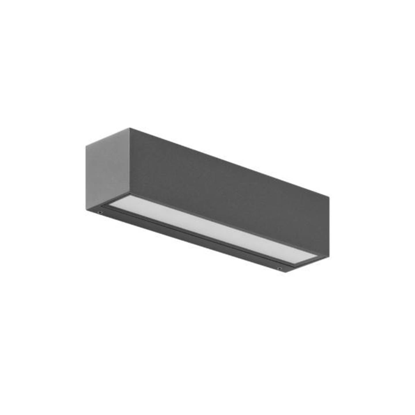 Brumberg Wandleuchte LED grau Aluminium Glas 3,1W IP65 208lm 3000K 190x33x50mm - 4251433982500
